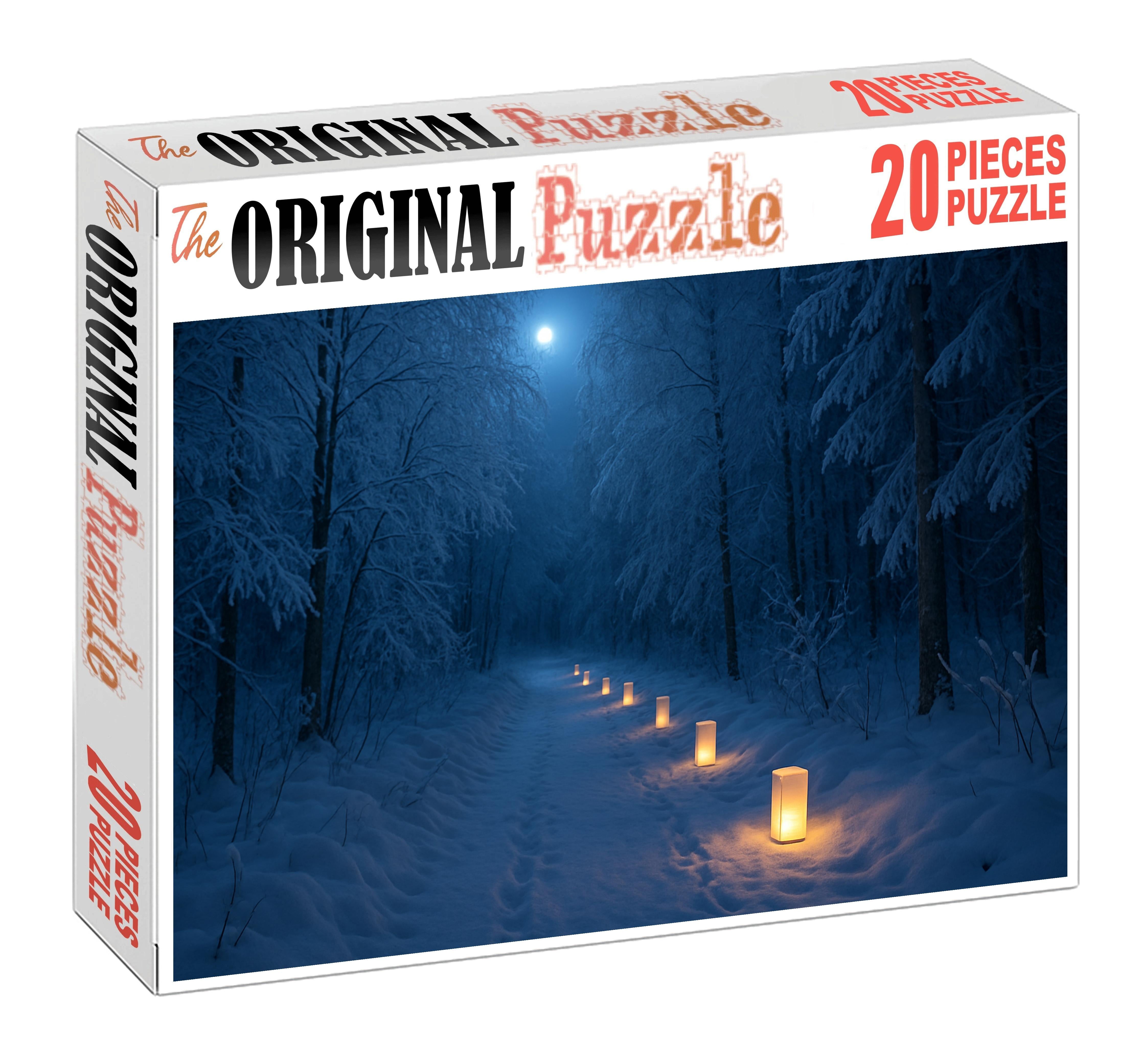 Twilight Snow Lantern Walk Puzzle For Adults