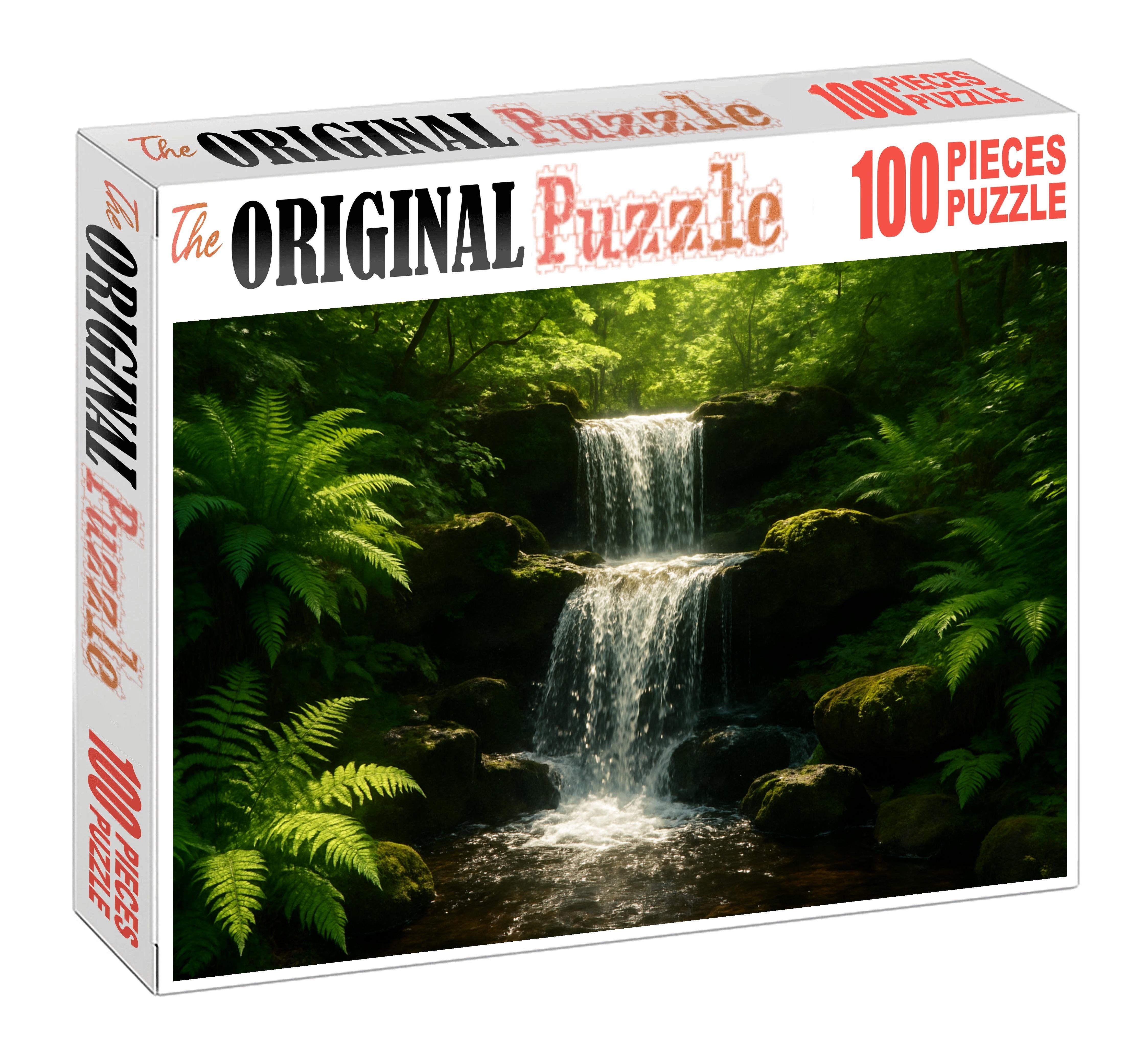 Crystal Cascade Ravine Custom Jigsaw Puzzle