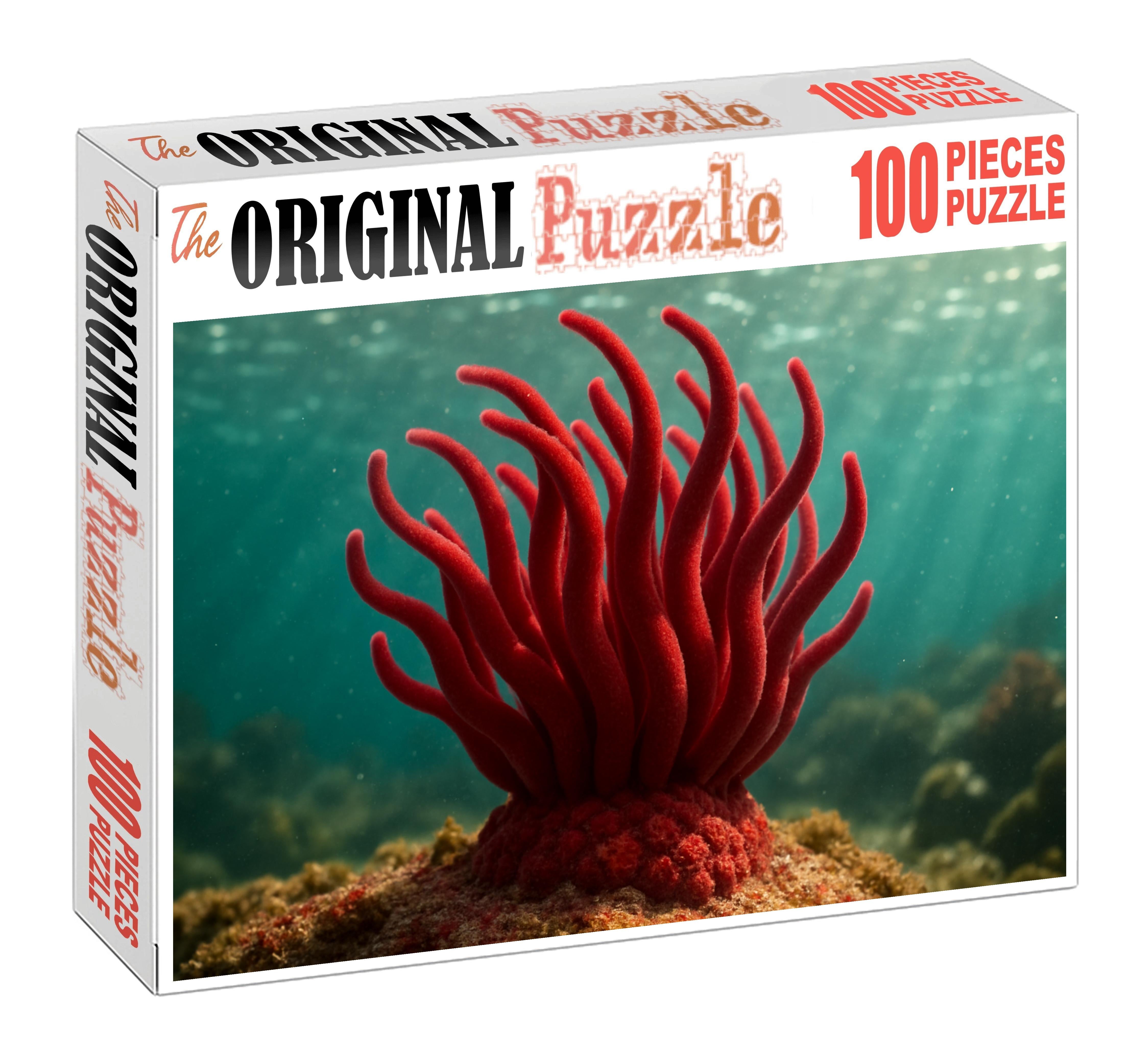 Crimson Velvet Anemone 20 Piece Puzzle