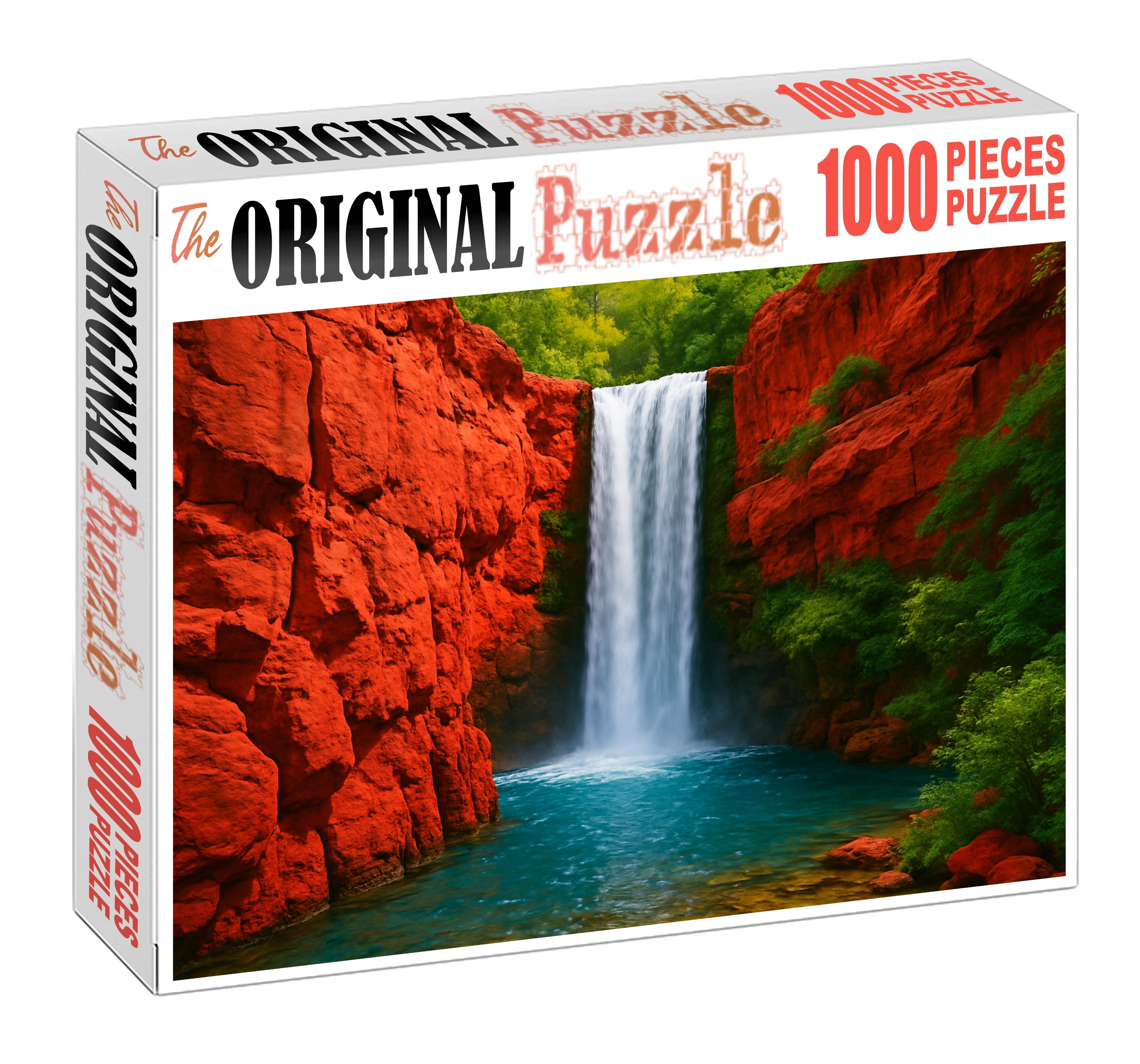 Crimson Echo Falls Premium Puzzle Pieces