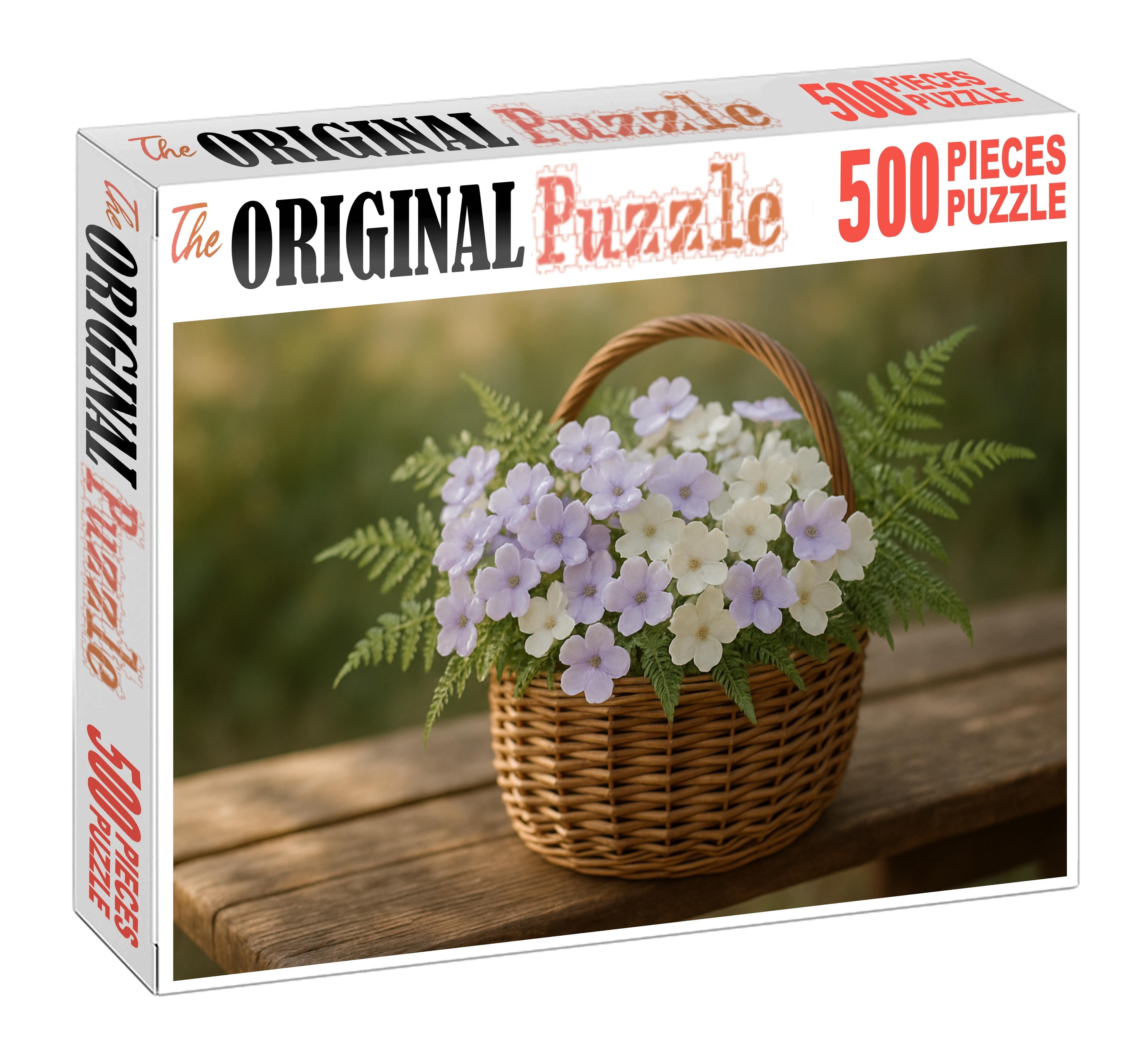 Morning Mist Meadow Basket 50 Piece Puzzle