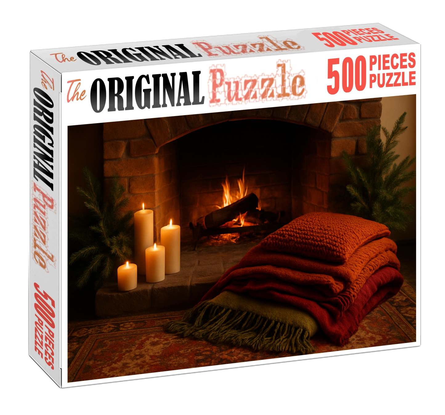 Snowy Hearthside Haven Soft Textiles And Candlelight Warmth 100 Piece Puzzle