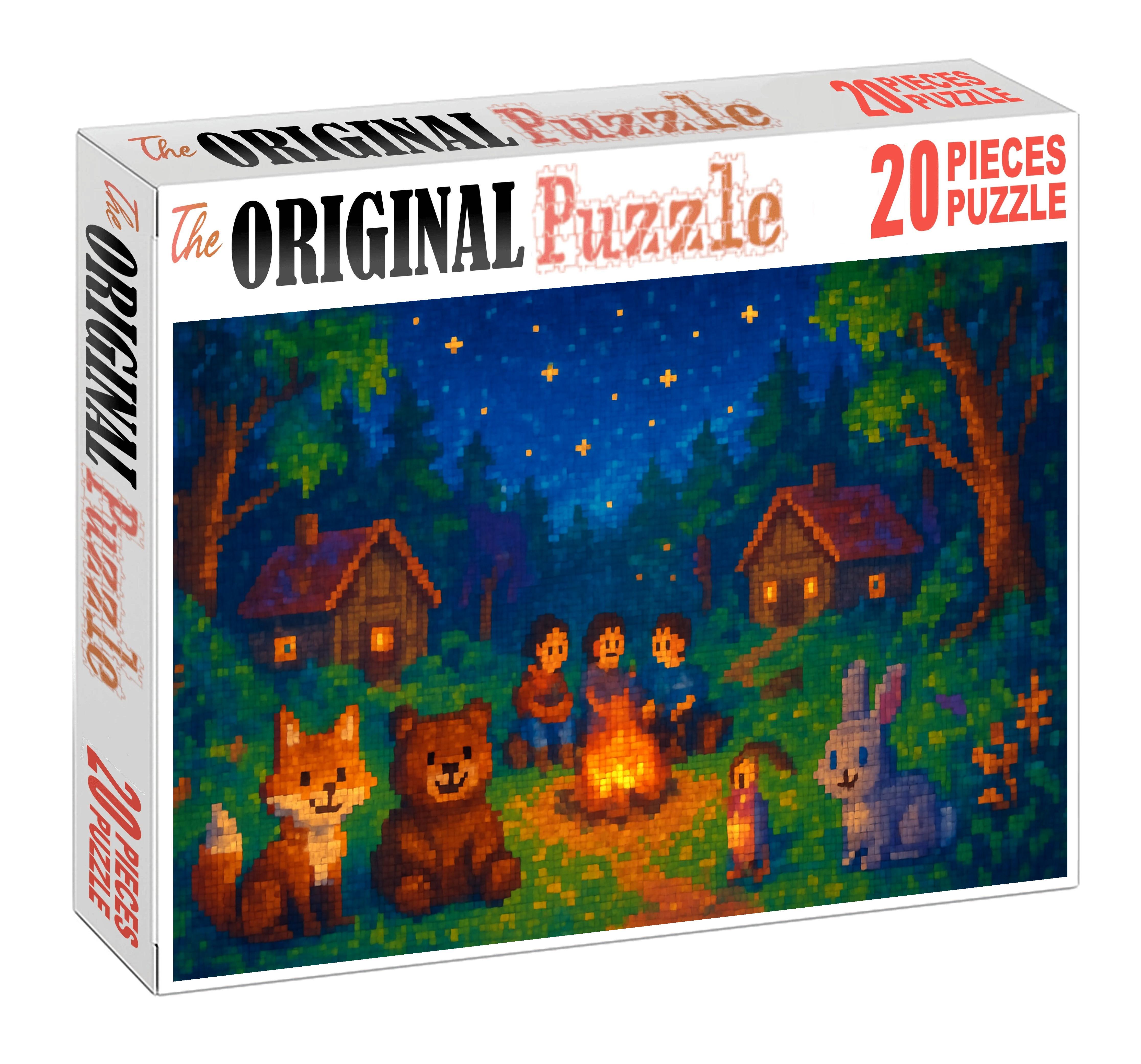 Indie Folk Pixel Storybook Charming 16-bit Tale Of Nature And Friendship 20 Piece Puzzle