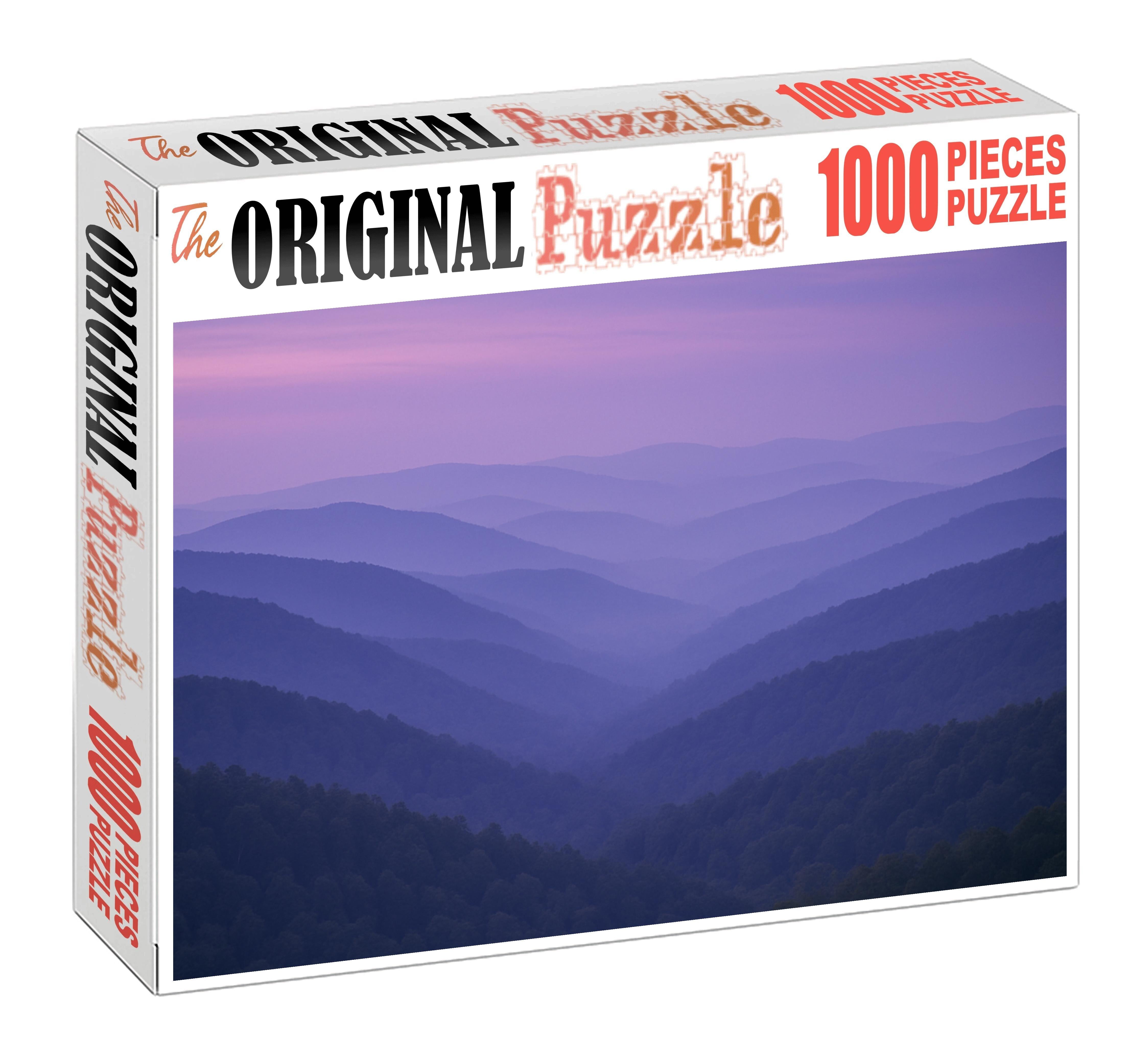 Dusky Ridges In Lavender Haze Large Format Puzzle