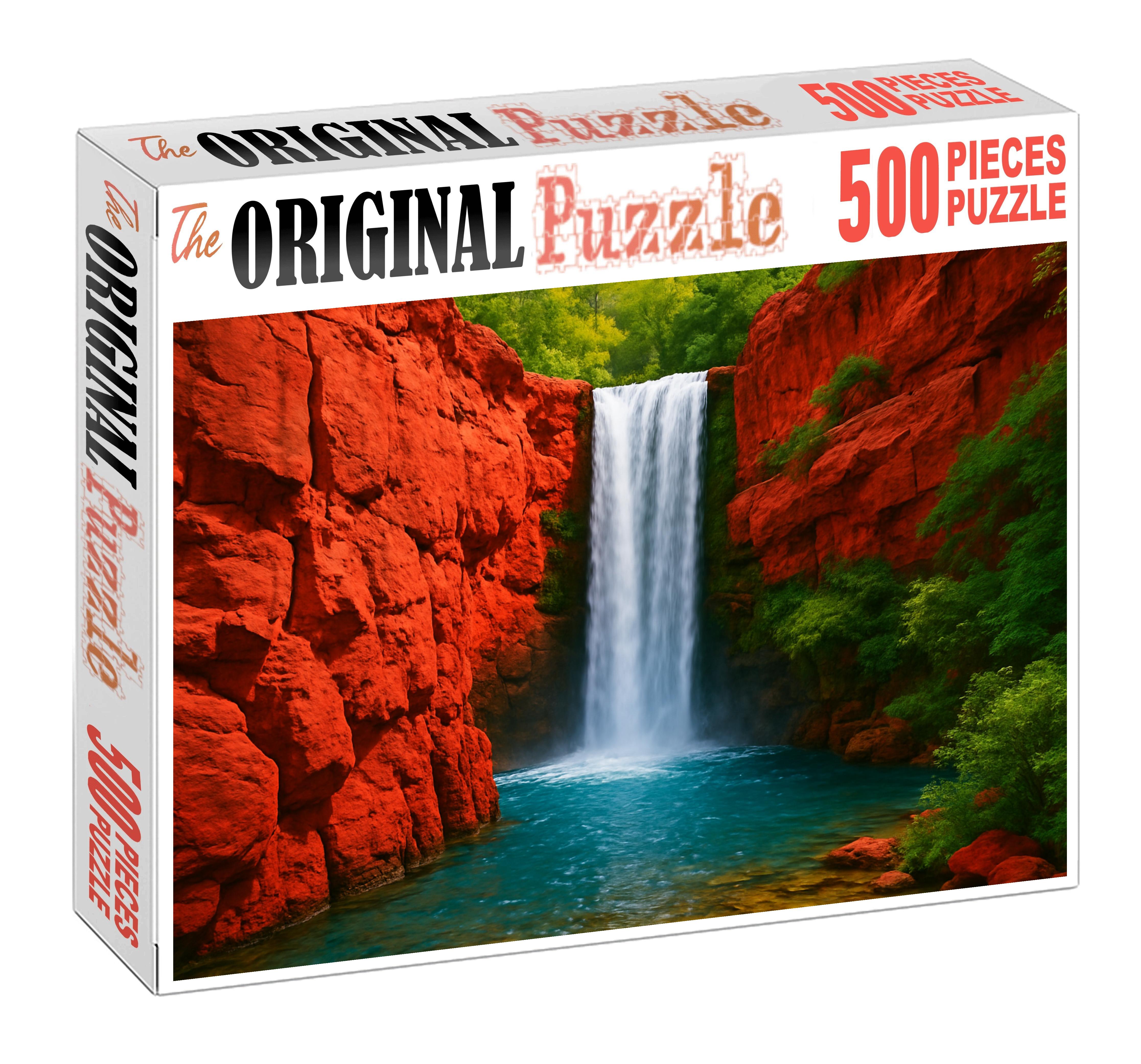 Crimson Echo Falls Premium Puzzle Pieces