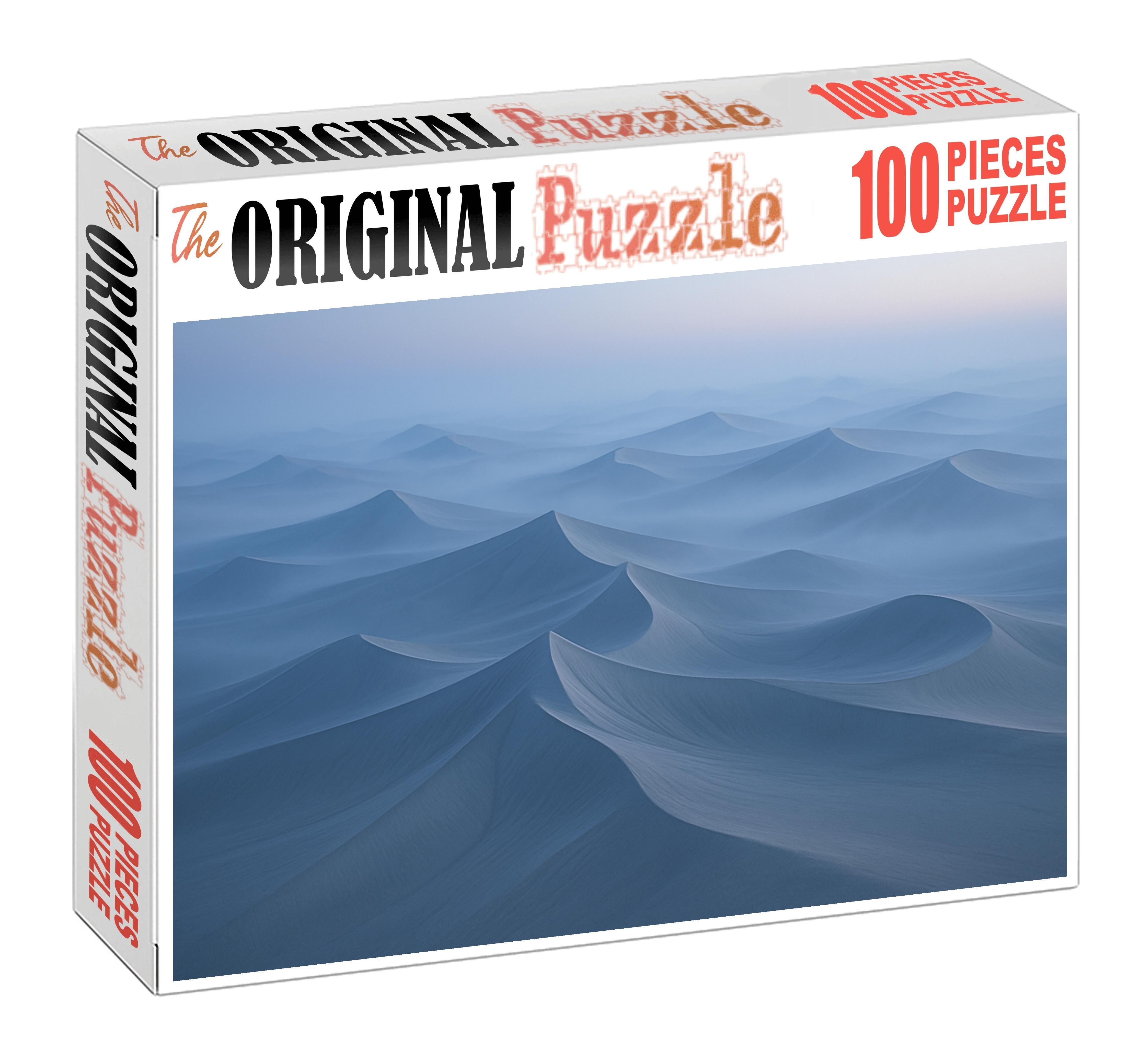 Celestial Dune Sea Silver-blue Sands Beneath Dawn's First Light 500 Piece Puzzle