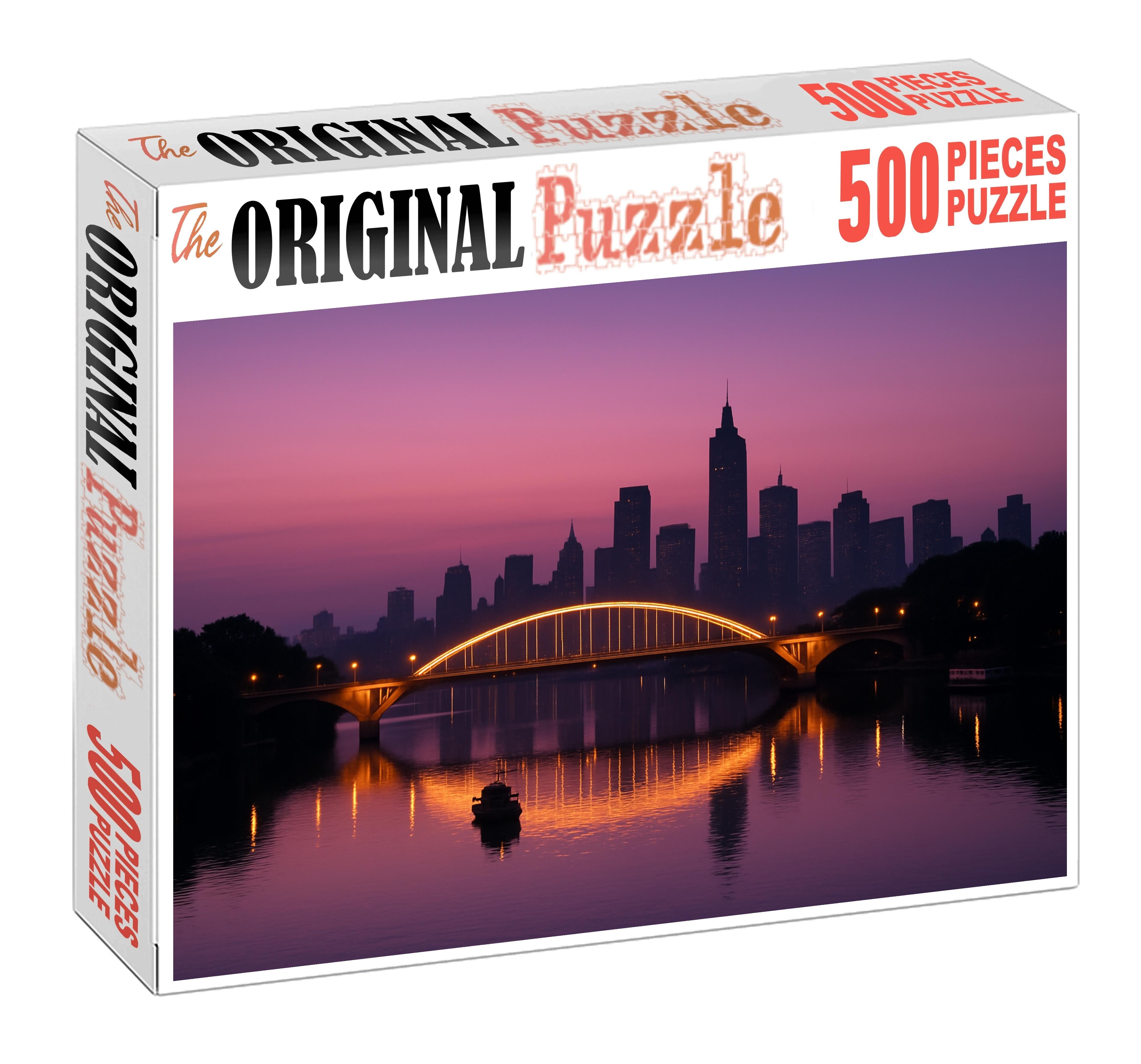 Skyline River Crossing Custom Jigsaw Puzzle