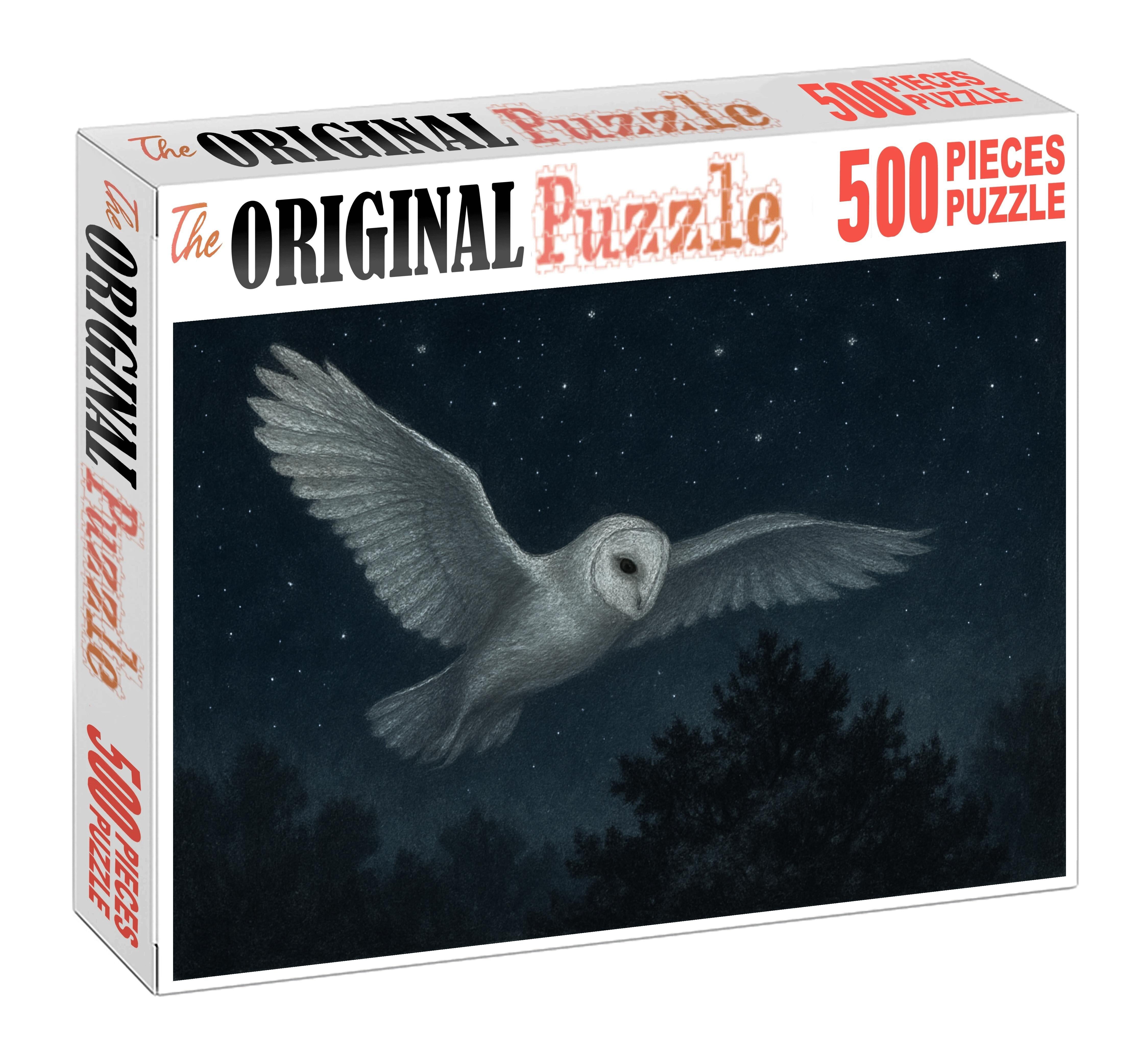 Moonlit Veil Ghostly Nocturnal Flyer With Whisper-quiet Wings 200 Piece Puzzle