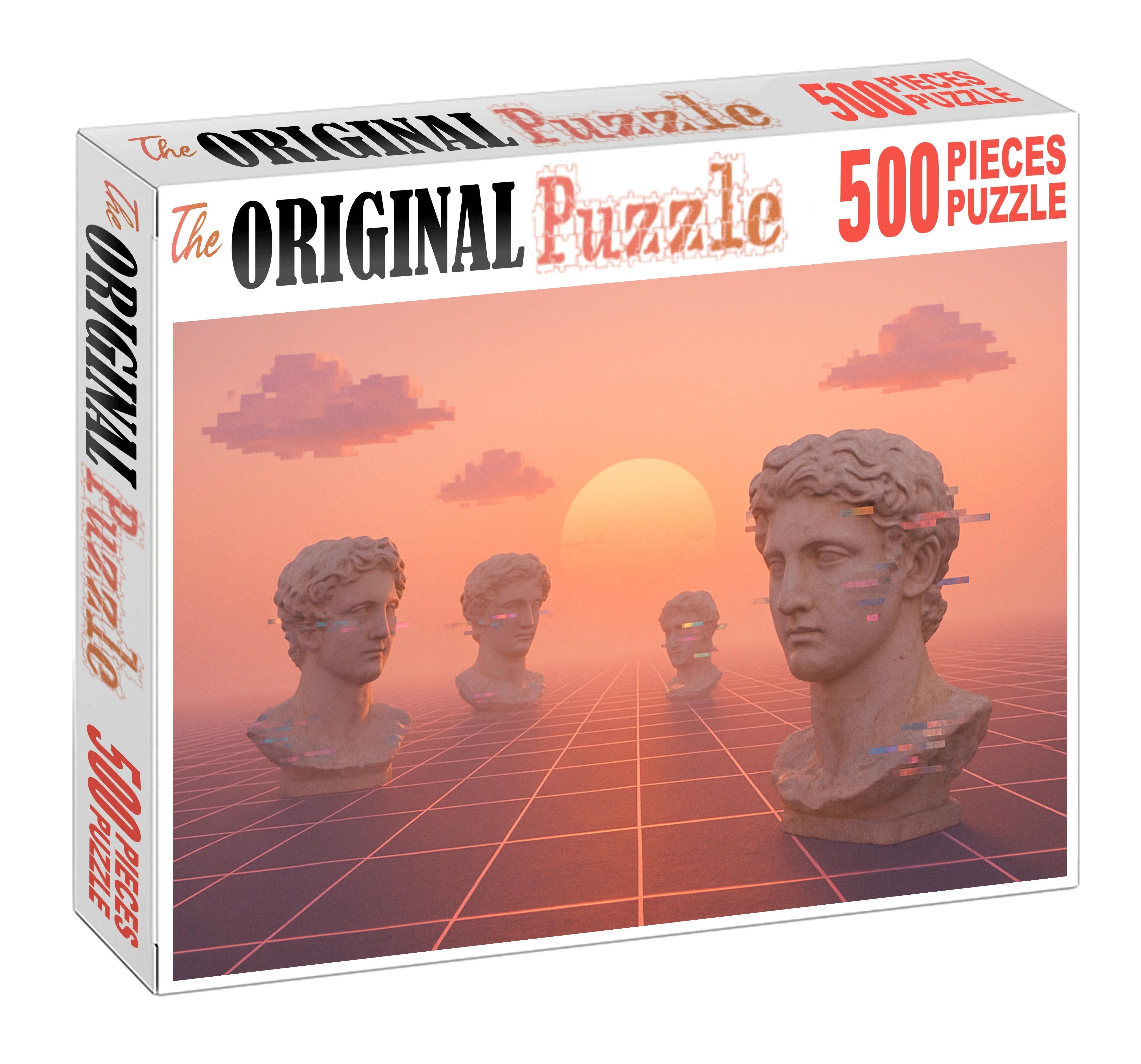 Vaporwave Dreamscape Pastel Digital Nostalgia And Chillwave Beats Unique Puzzle Design