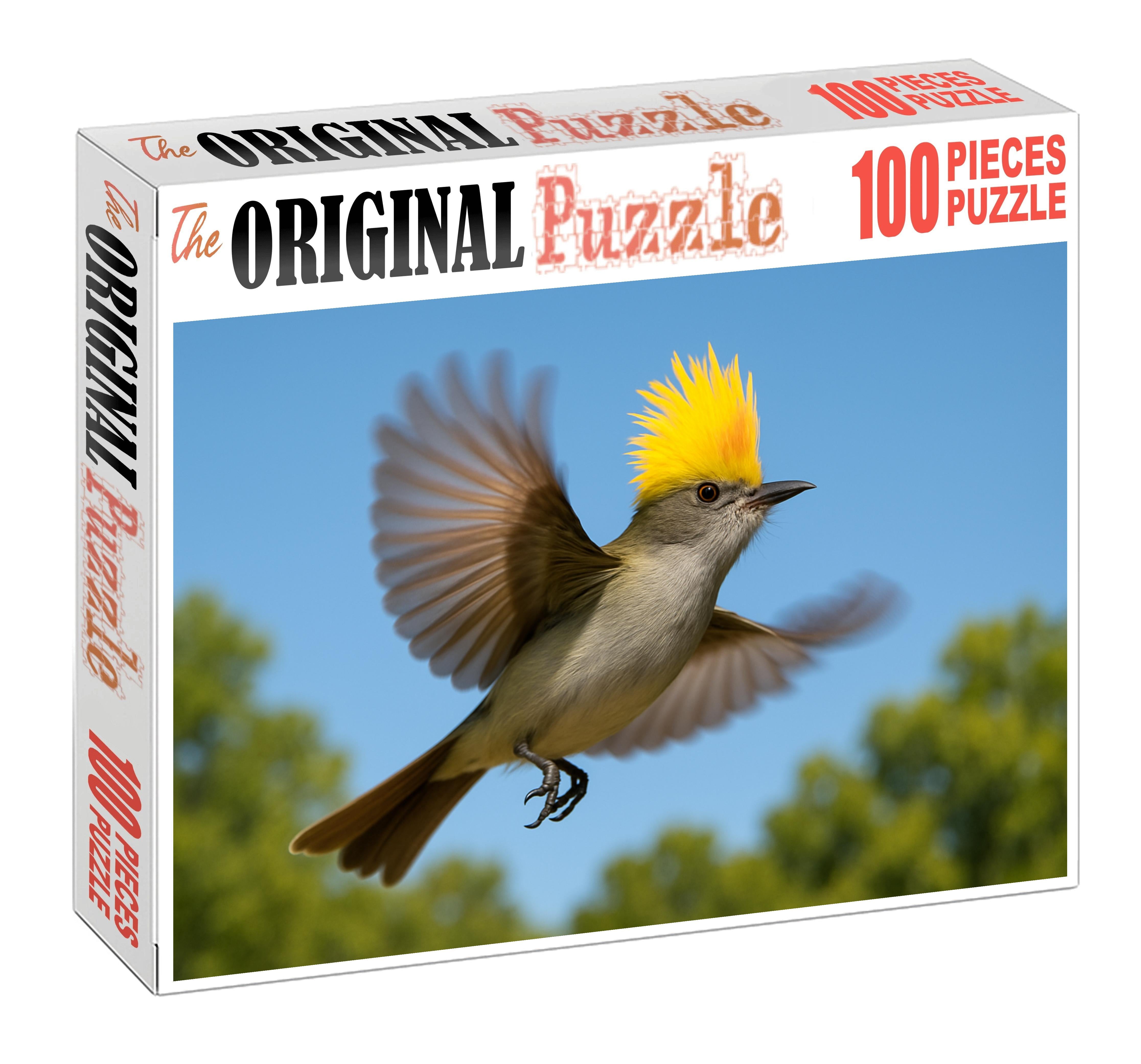 Silver-crested Flycatcher Skyward Acrobat Premium Puzzle Pieces