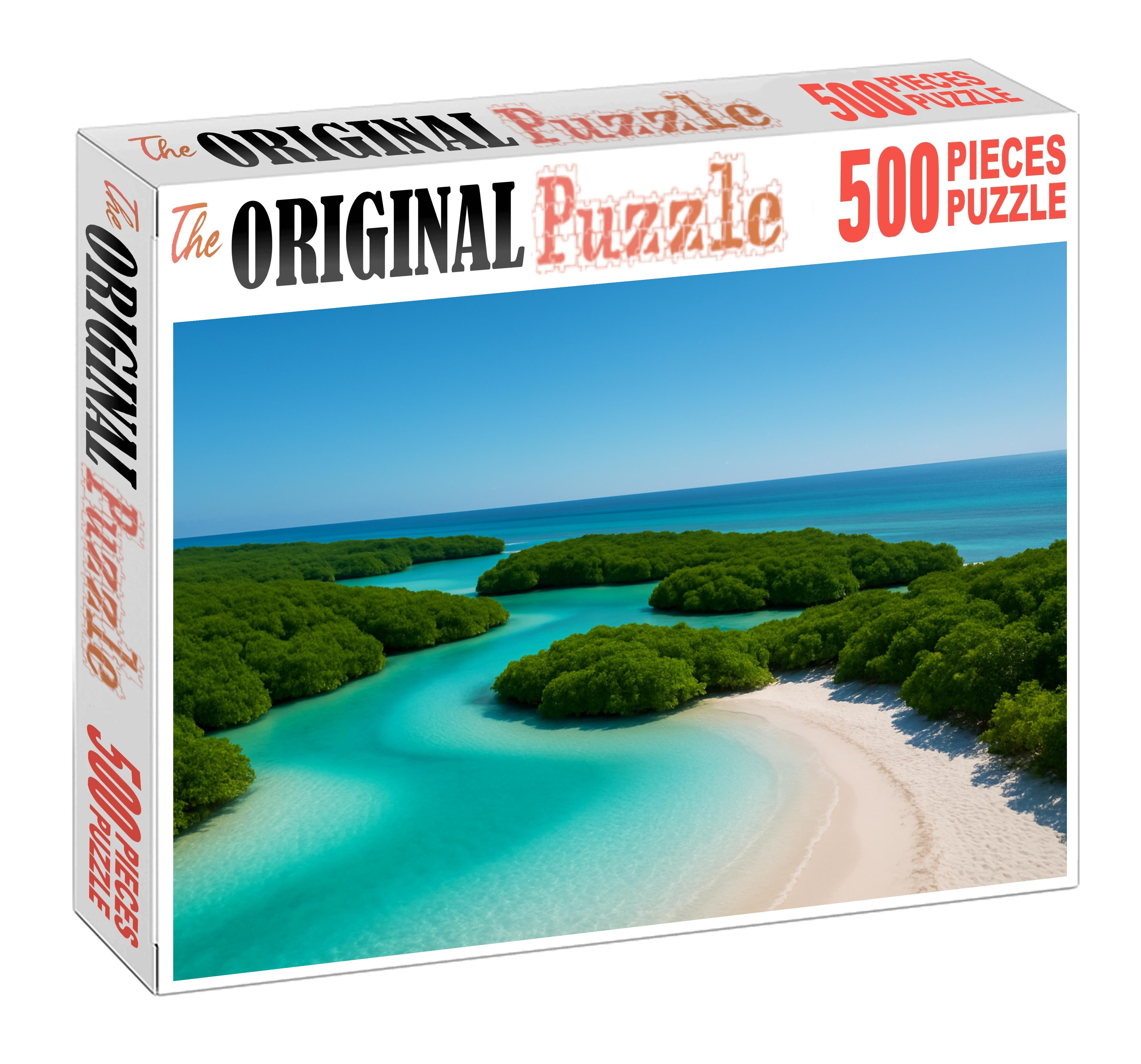 Sapphire Lagoon Archipelago Custom Jigsaw Puzzle