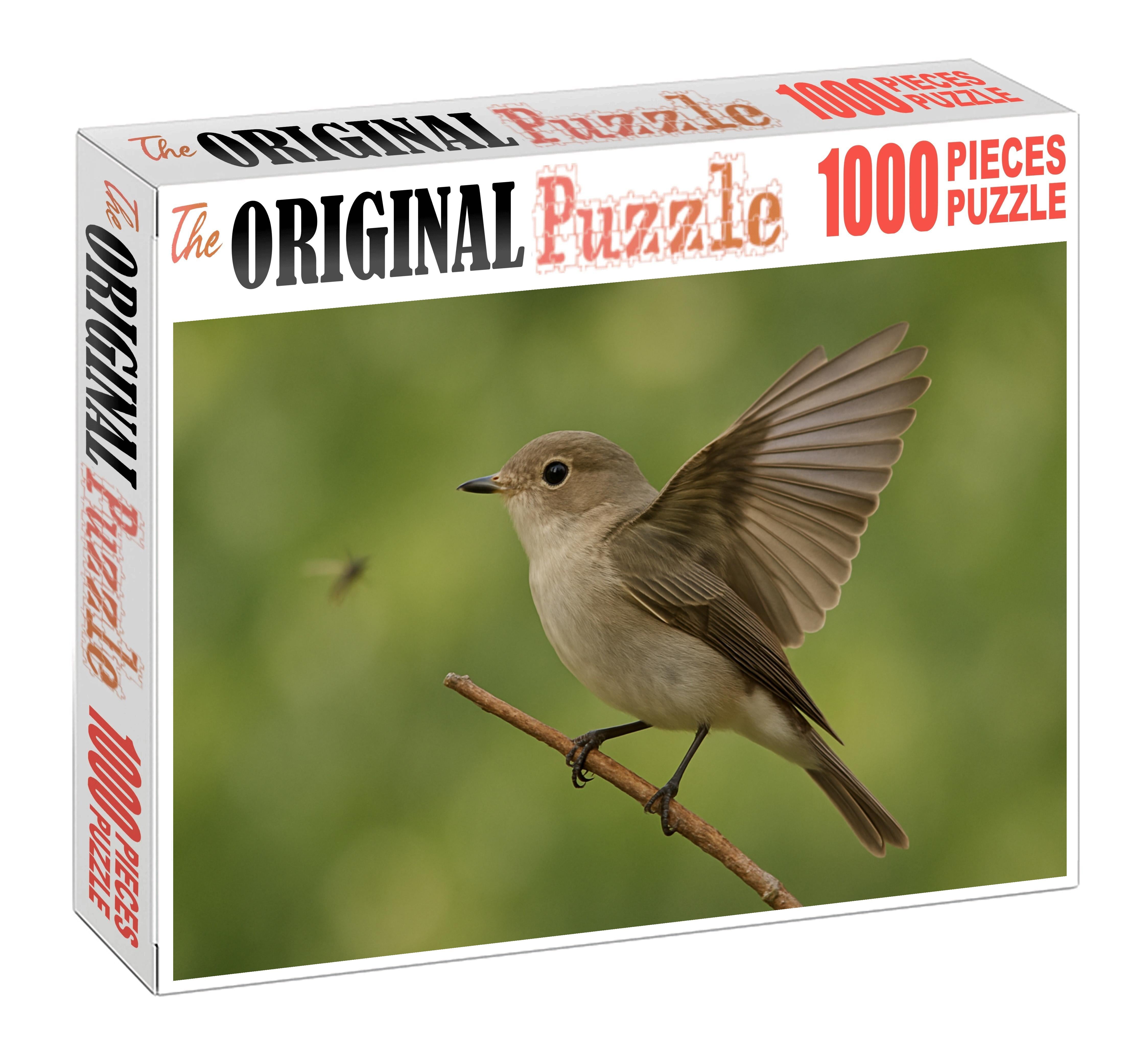 Spotted Flycatcher Subtle Skyhunter Custom Jigsaw Puzzle