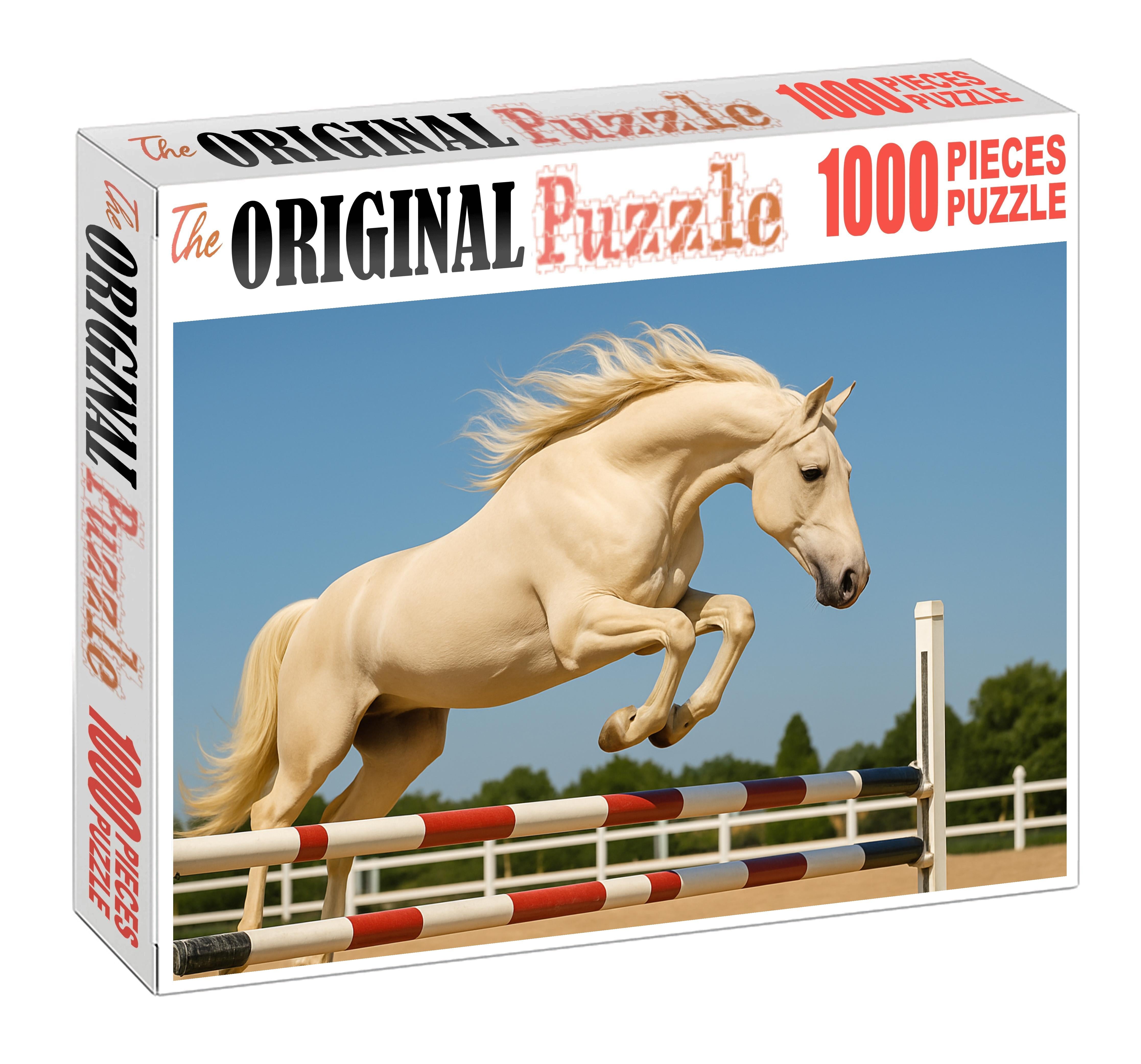 Ivory Mist Hunter Delicate Cream-colored Mare With Refined Jumping Technique Easy Puzzles