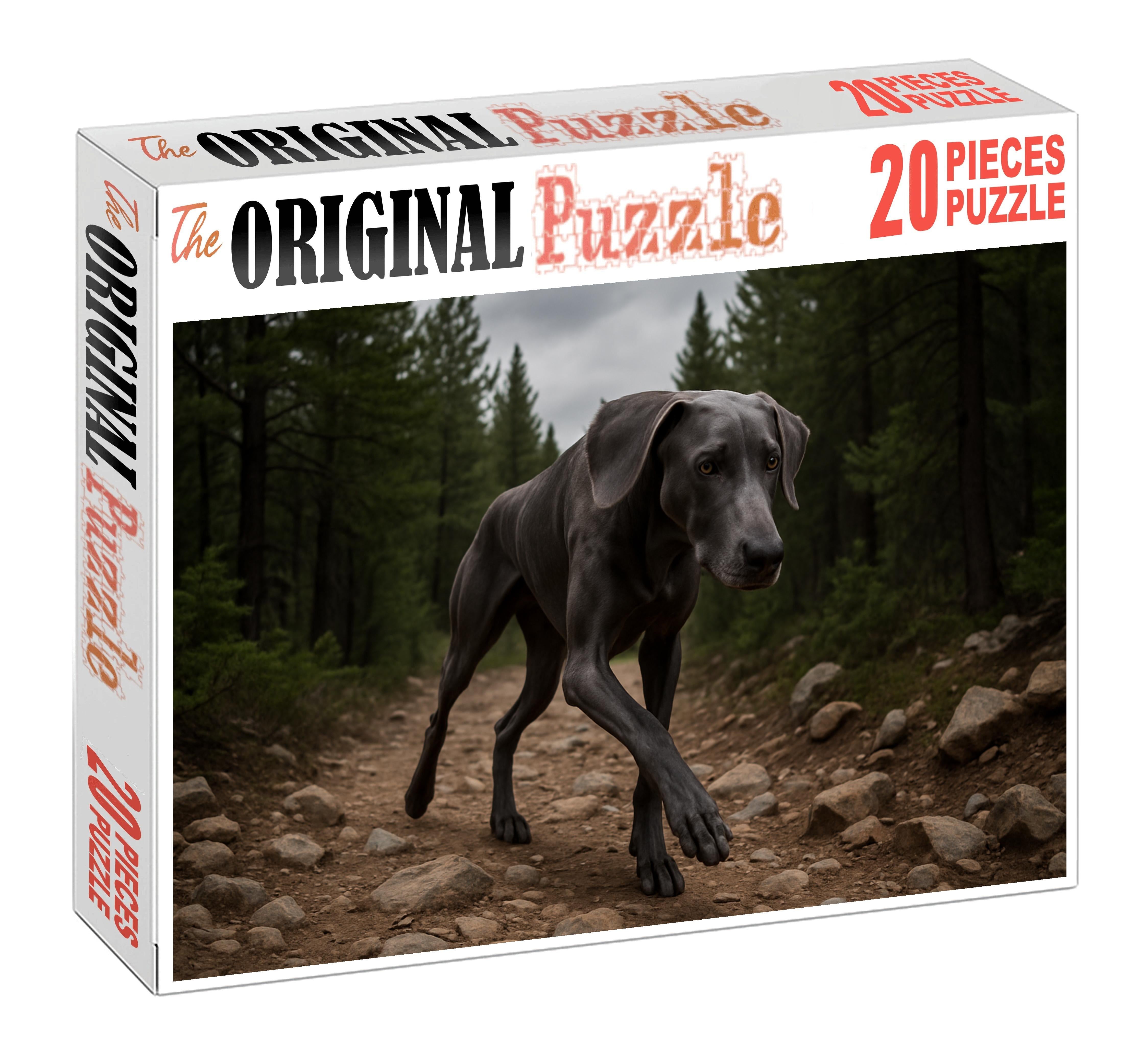 Smoky Ridge Silky Charcoal Gray Tracker With Agile Build Custom Jigsaw Puzzle
