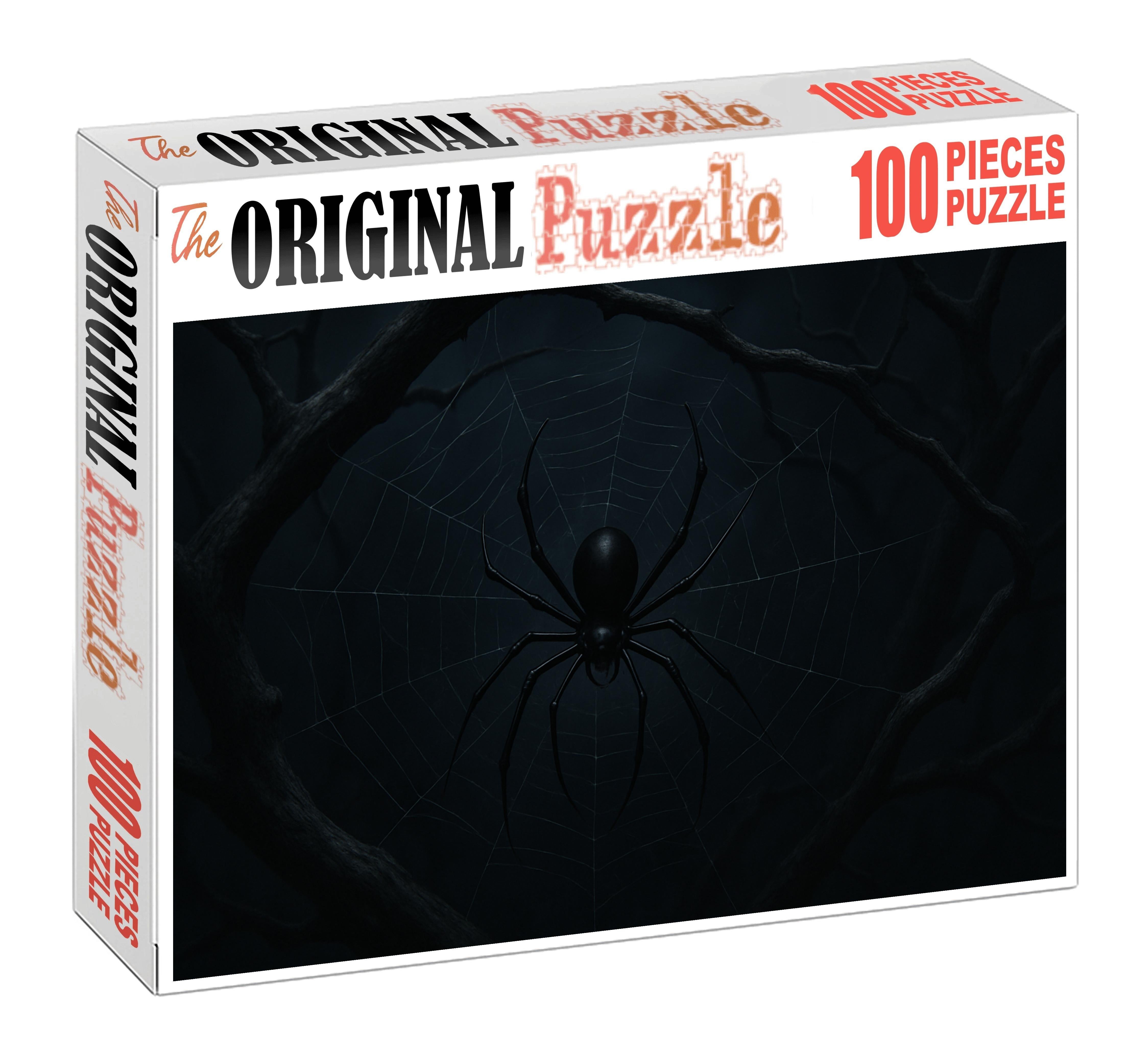 Obsidian Sprawler Nocturnal Arachnid With Glossy Jet-black Exoskeleton Mini Puzzle