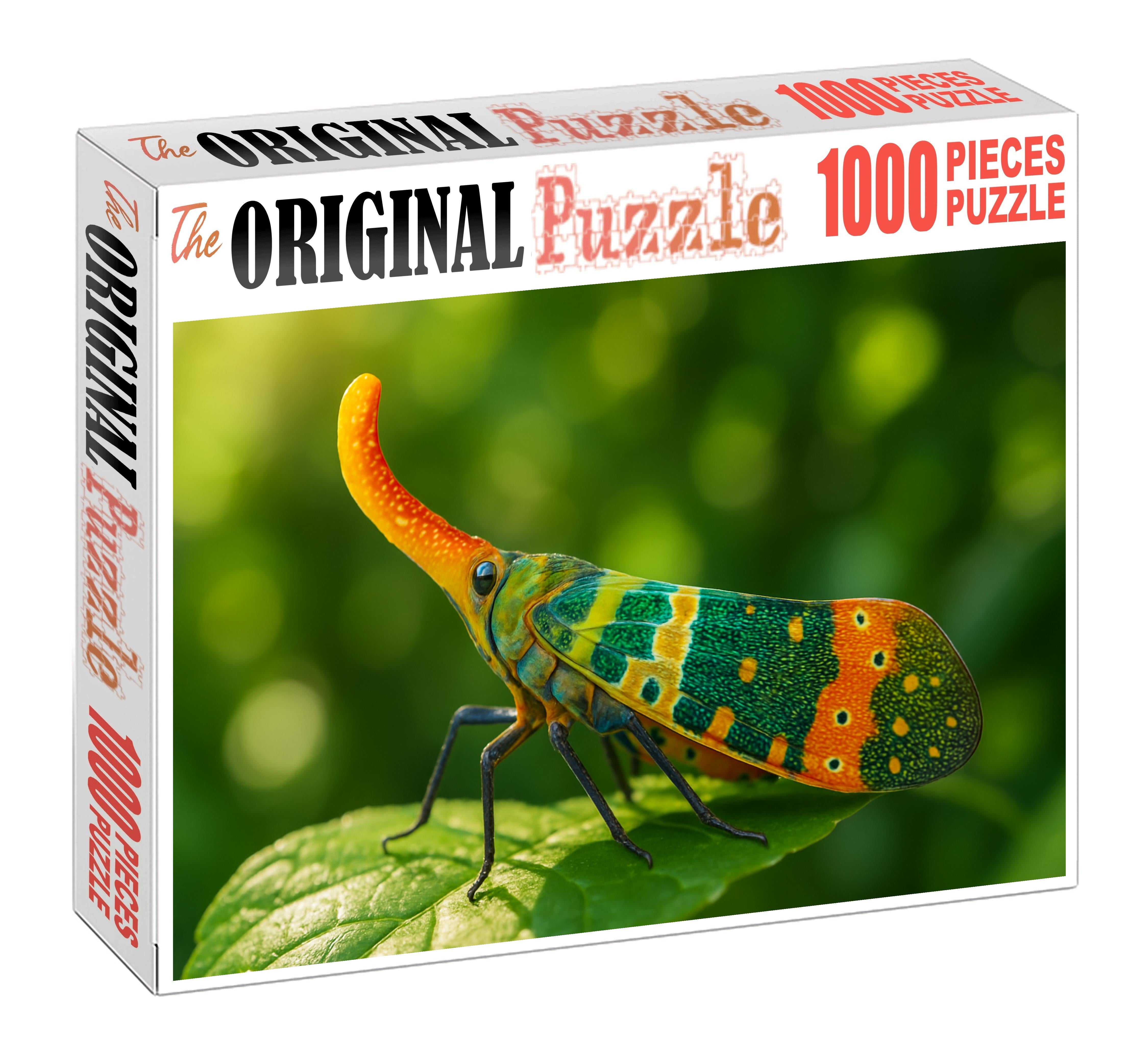 Golden Crest Hopper Vibrant Arboreal Insect With Acoustic Signaling 50 Piece Puzzle