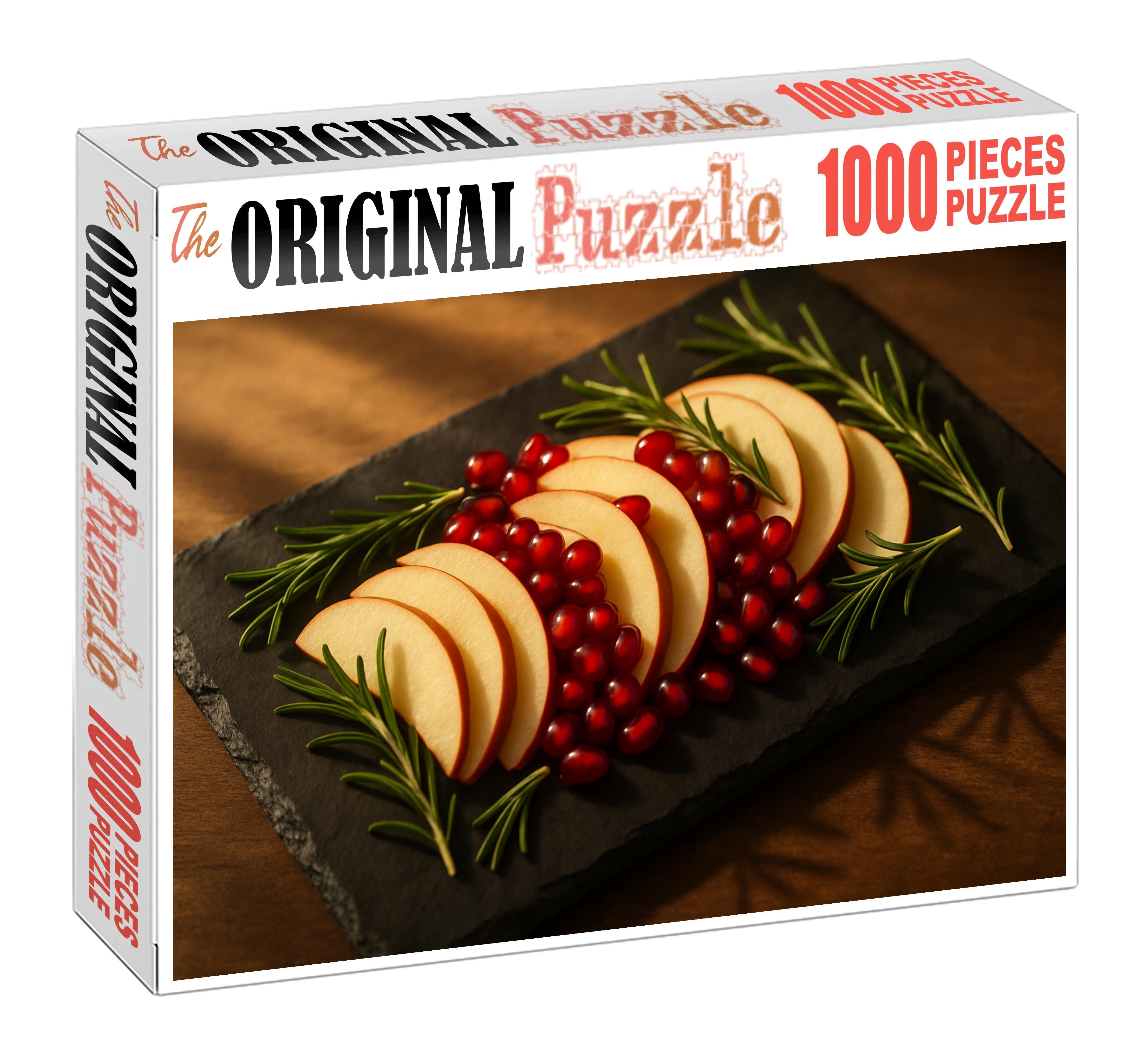Sunset Orchard Layered Apple And Pomegranate Display Large Format Puzzle