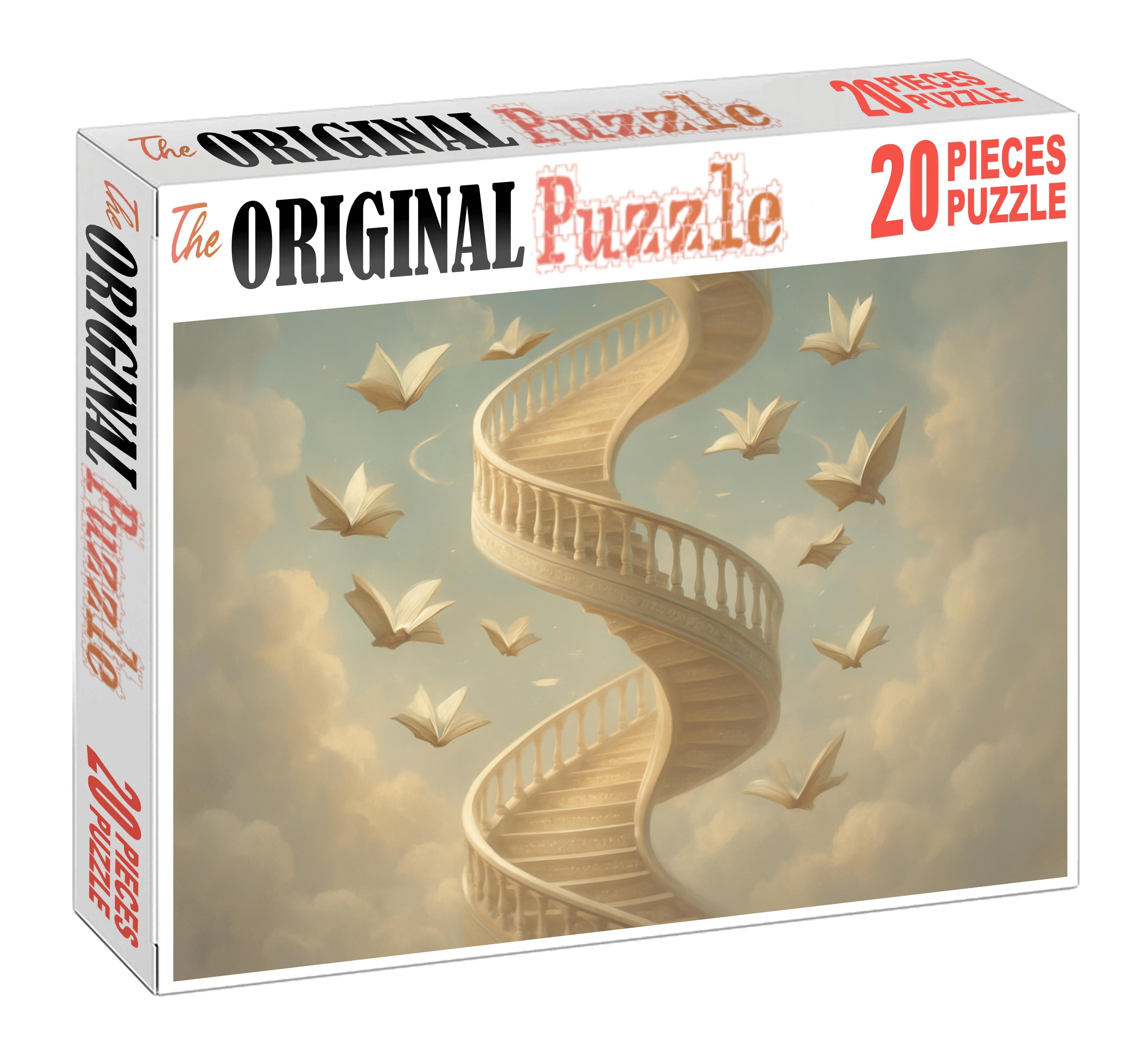 The Infinite Spiral Library Endless Stairs Among Cloud Realms Unique Puzzle Design