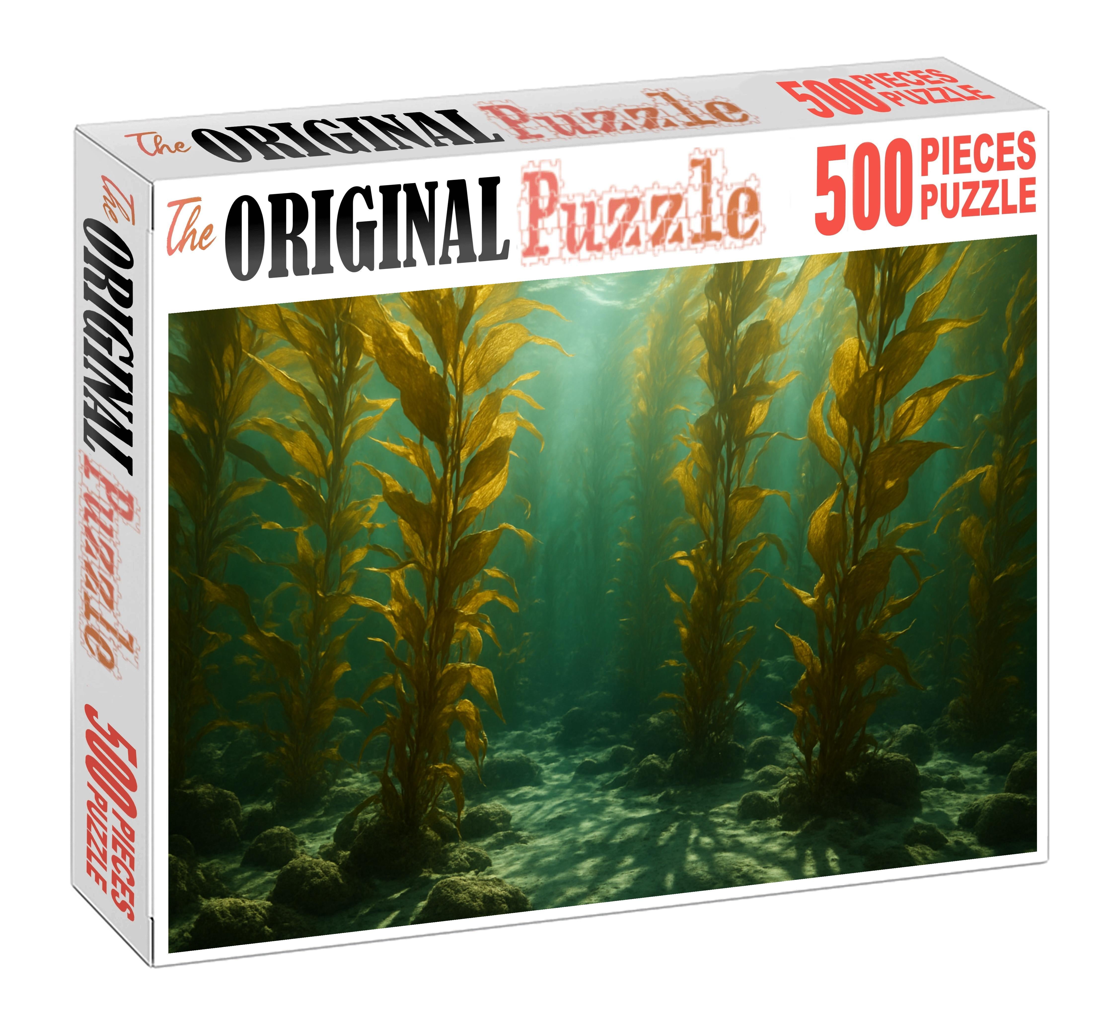 Twisting Kelp Labyrinth Towering Forests Beneath Rolling Waves Premium Puzzle Pieces