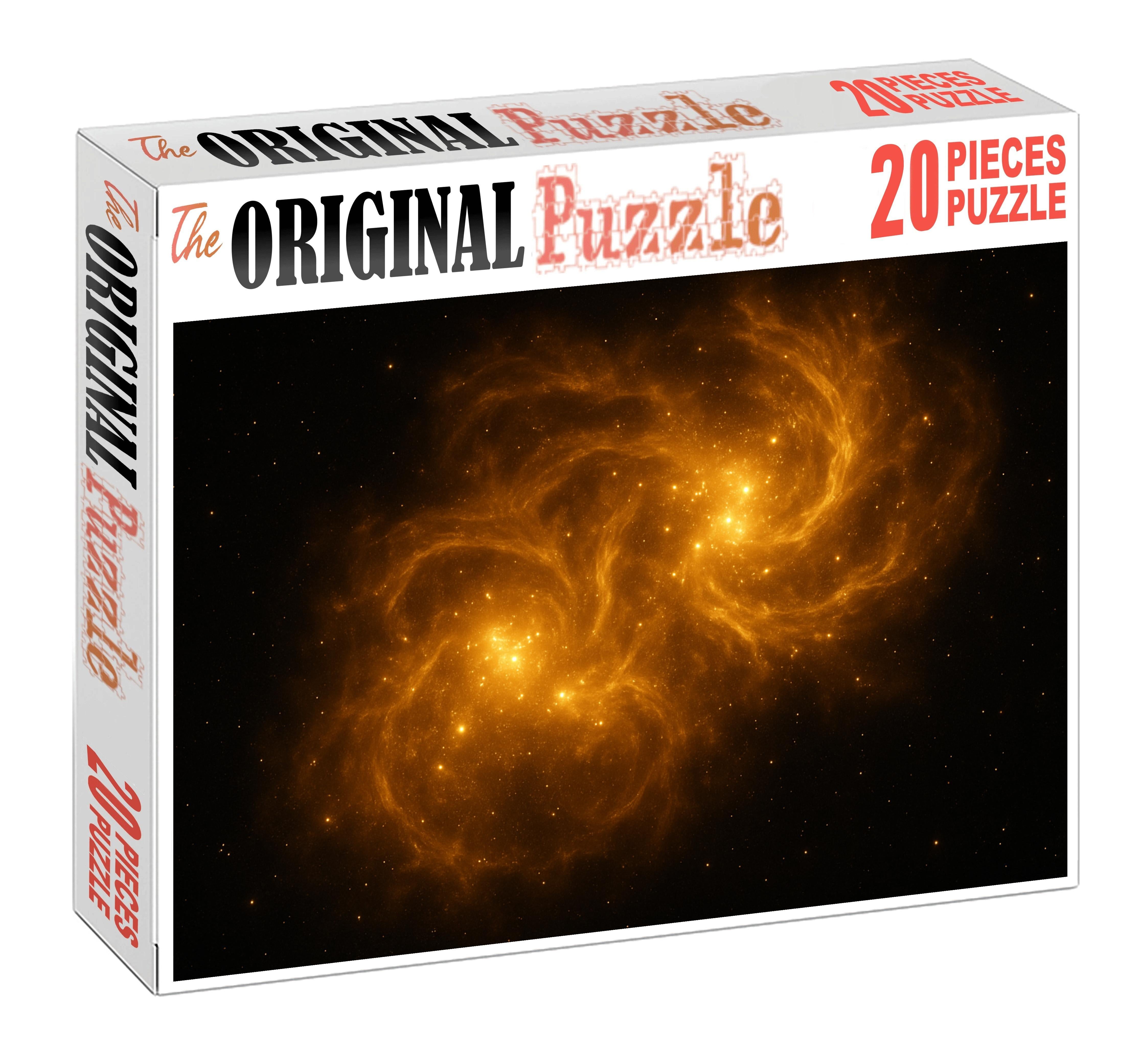 Golden Nebula Swirl Easy Puzzles
