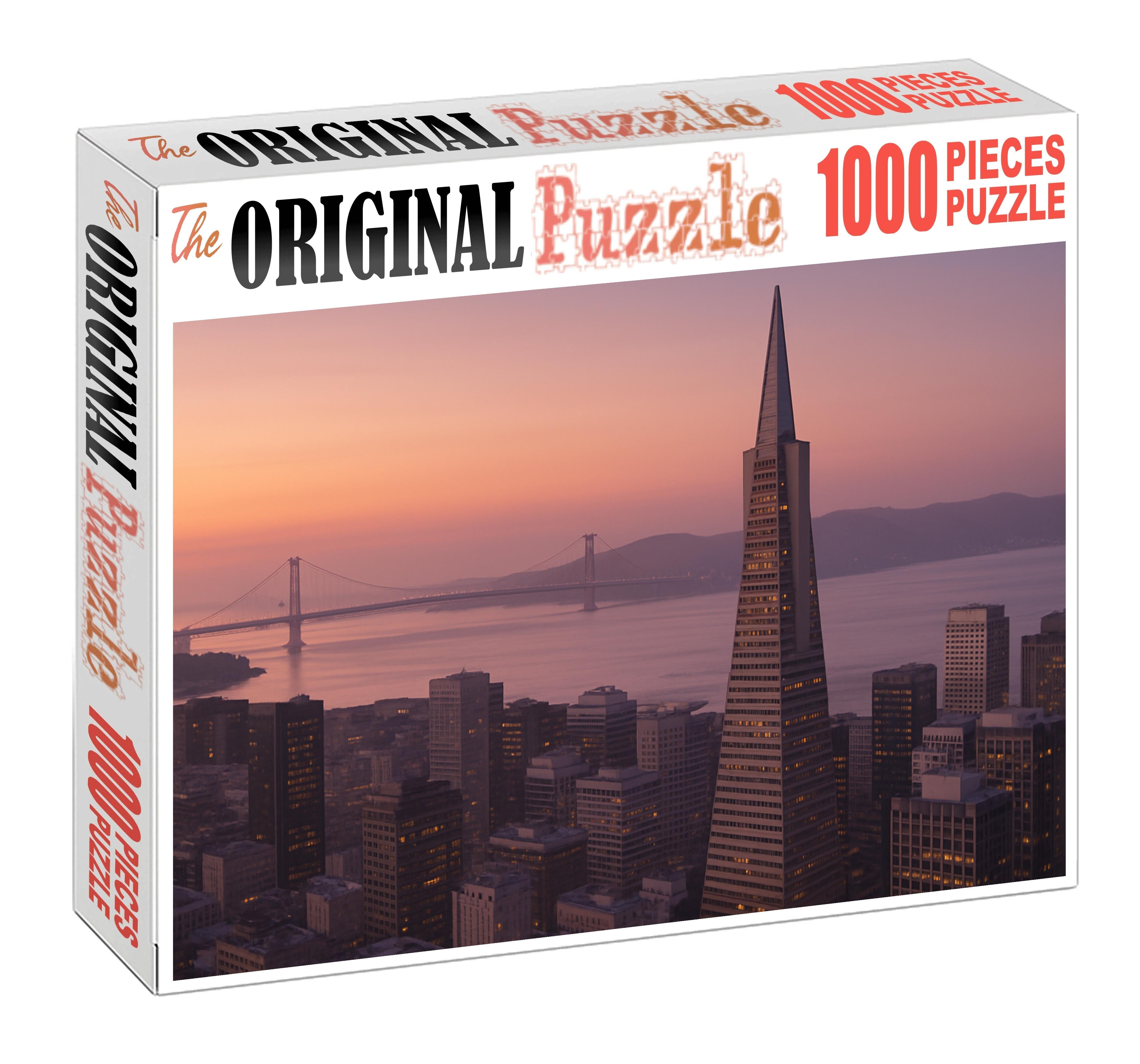 San Francisco Bay Skyline Famous For The Golden Gate Bridge And Transamerica Pyramid Easy Puzzles