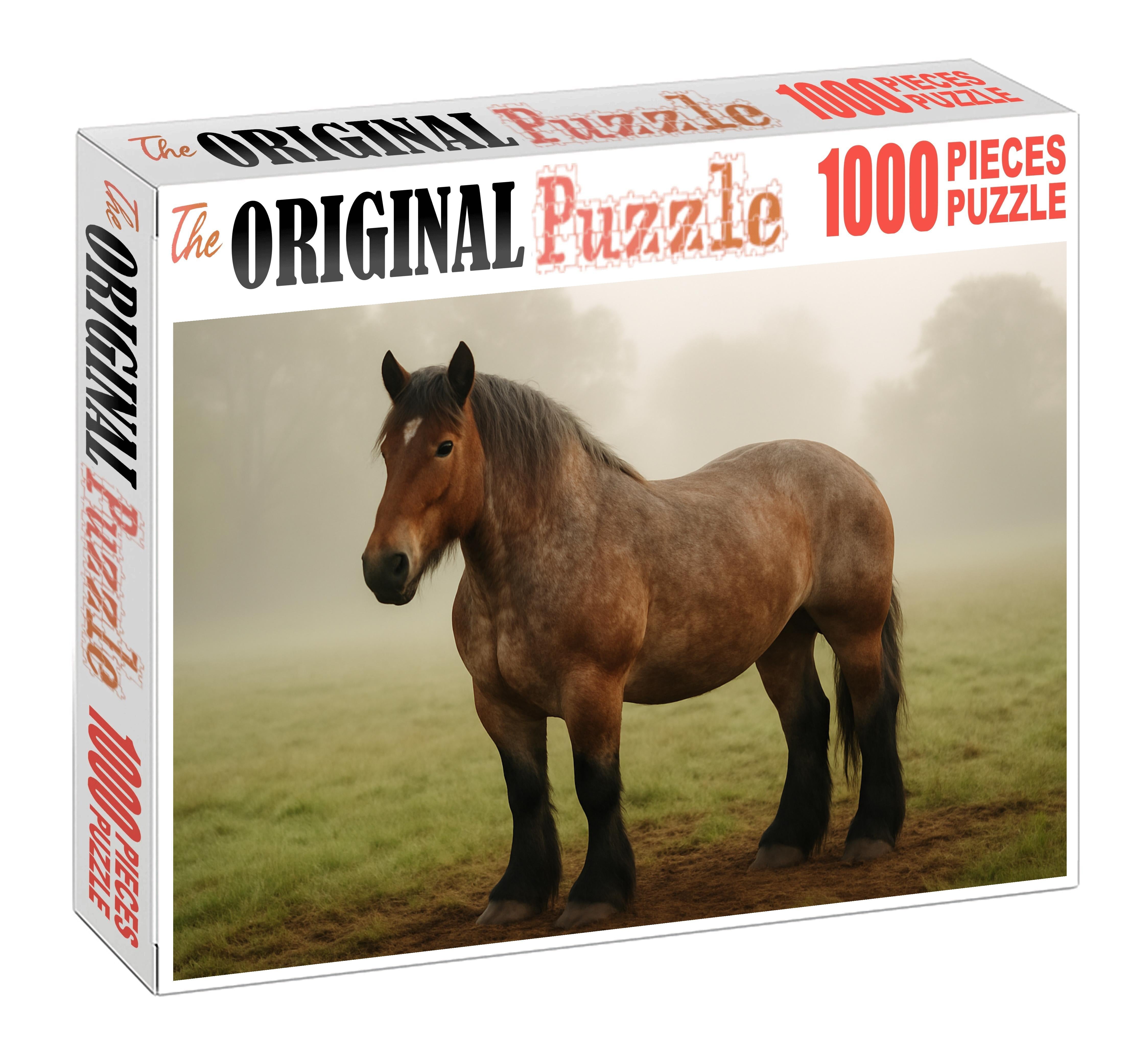 Willow Creek Draft Powerful Bay Roan With Gentle Strength Puzzle Collection