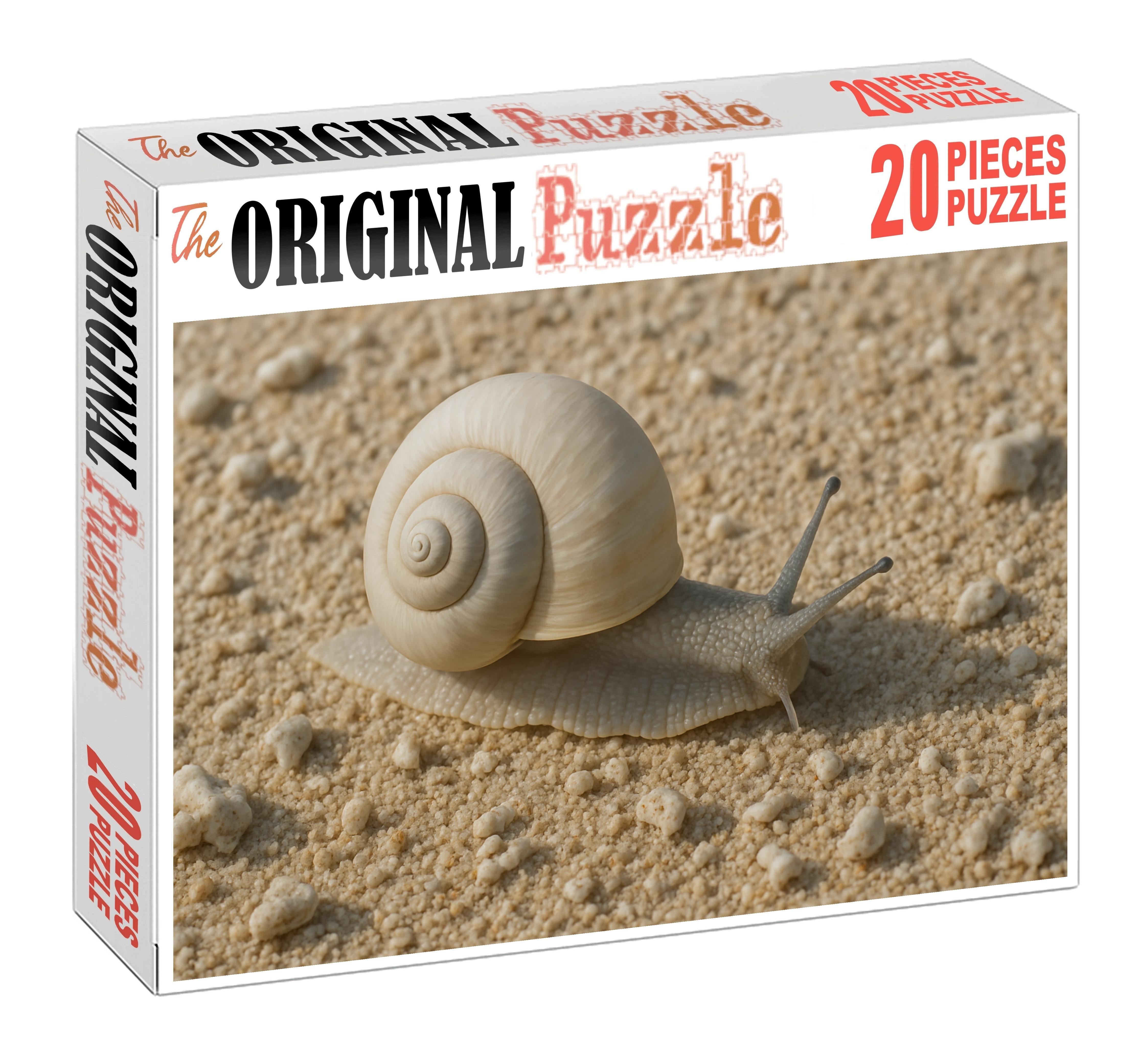 Ivory Spiral Snail Graceful Shelled Wanderer 200 Piece Puzzle