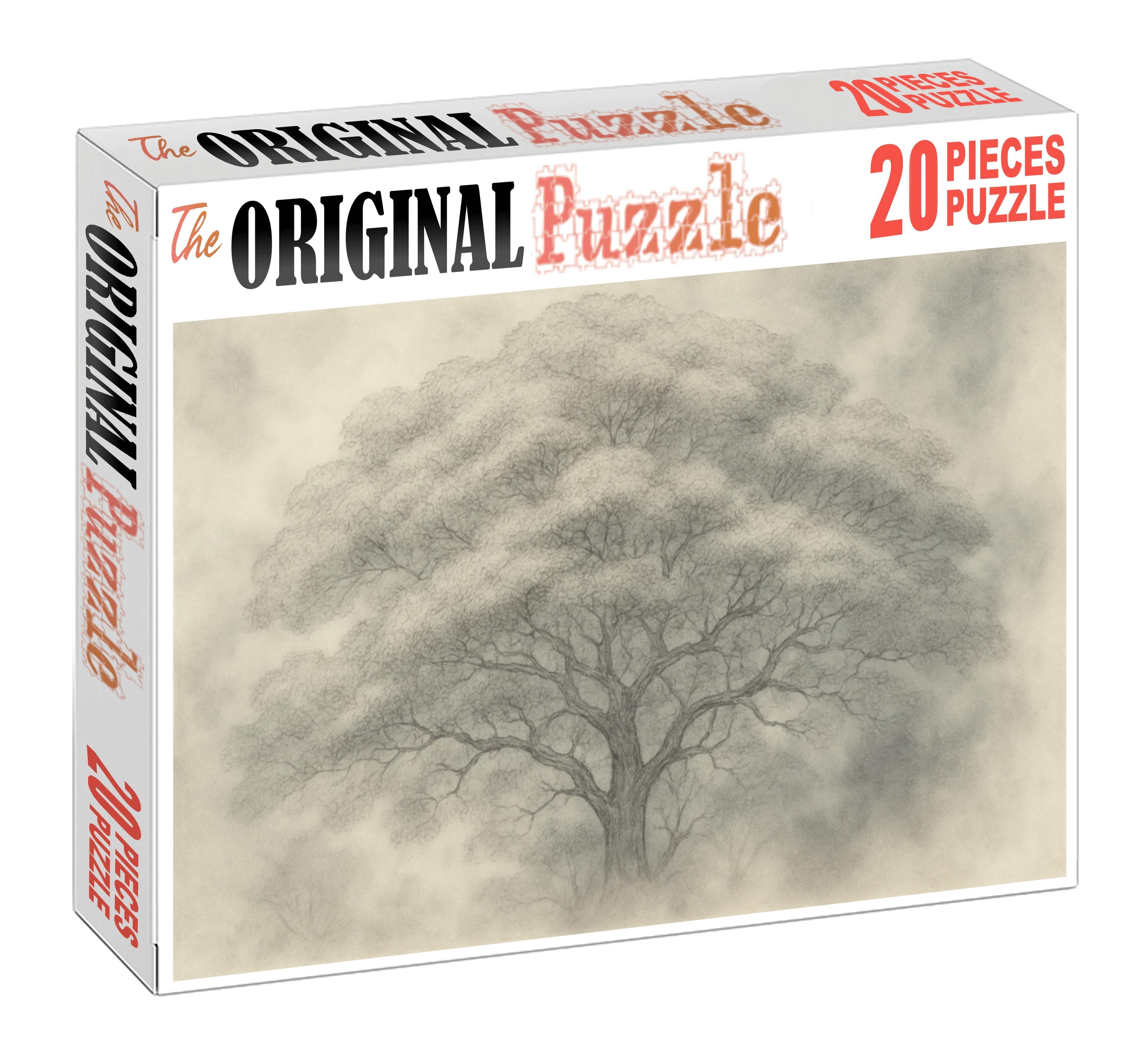 Mystical Forest Canopy Delicate Pen And Wash Technique Custom Jigsaw Puzzle