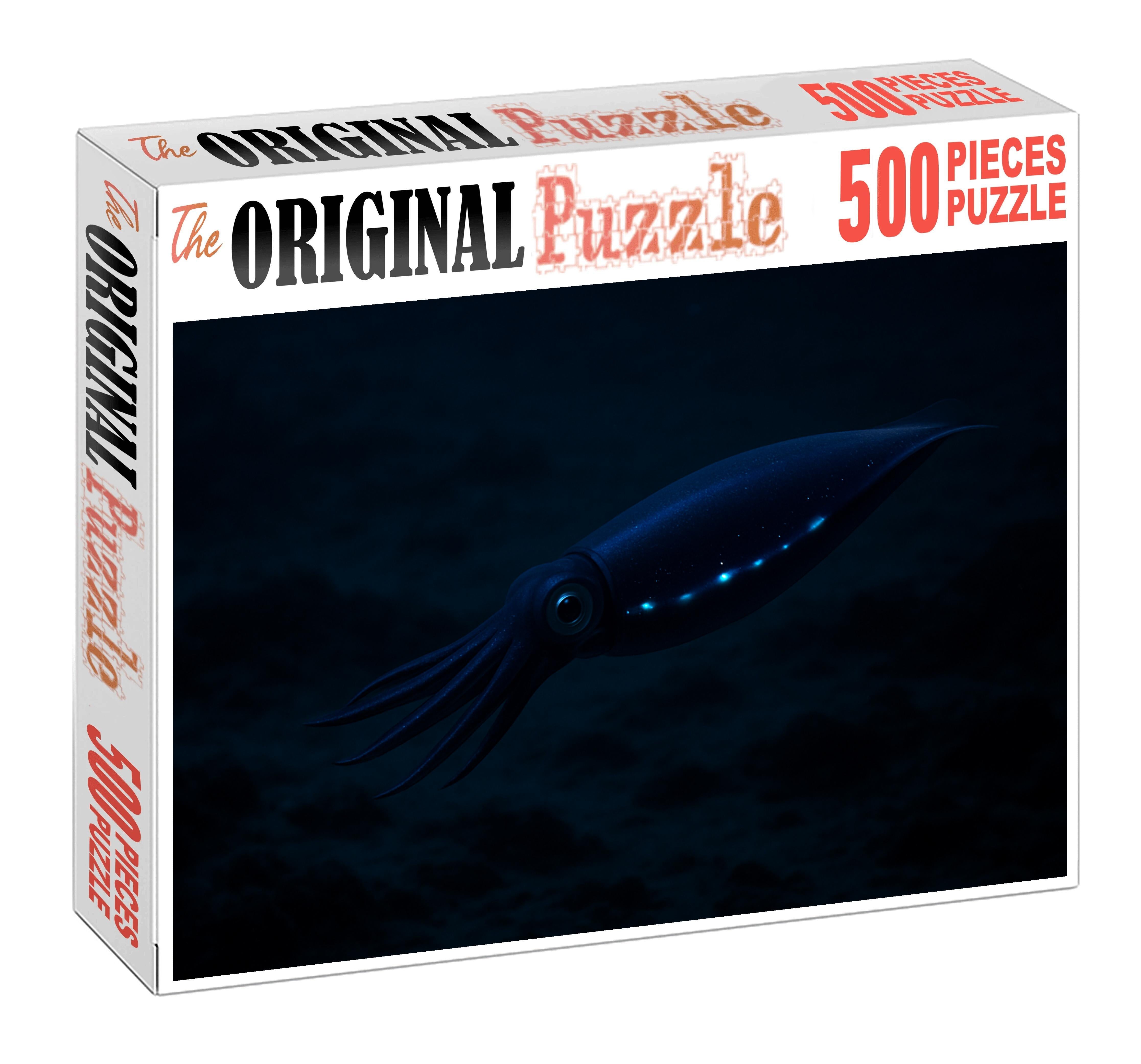Steel Blue Lantern Squid Nocturnal Jet-propelled Predator With Photophores Puzzle Collection