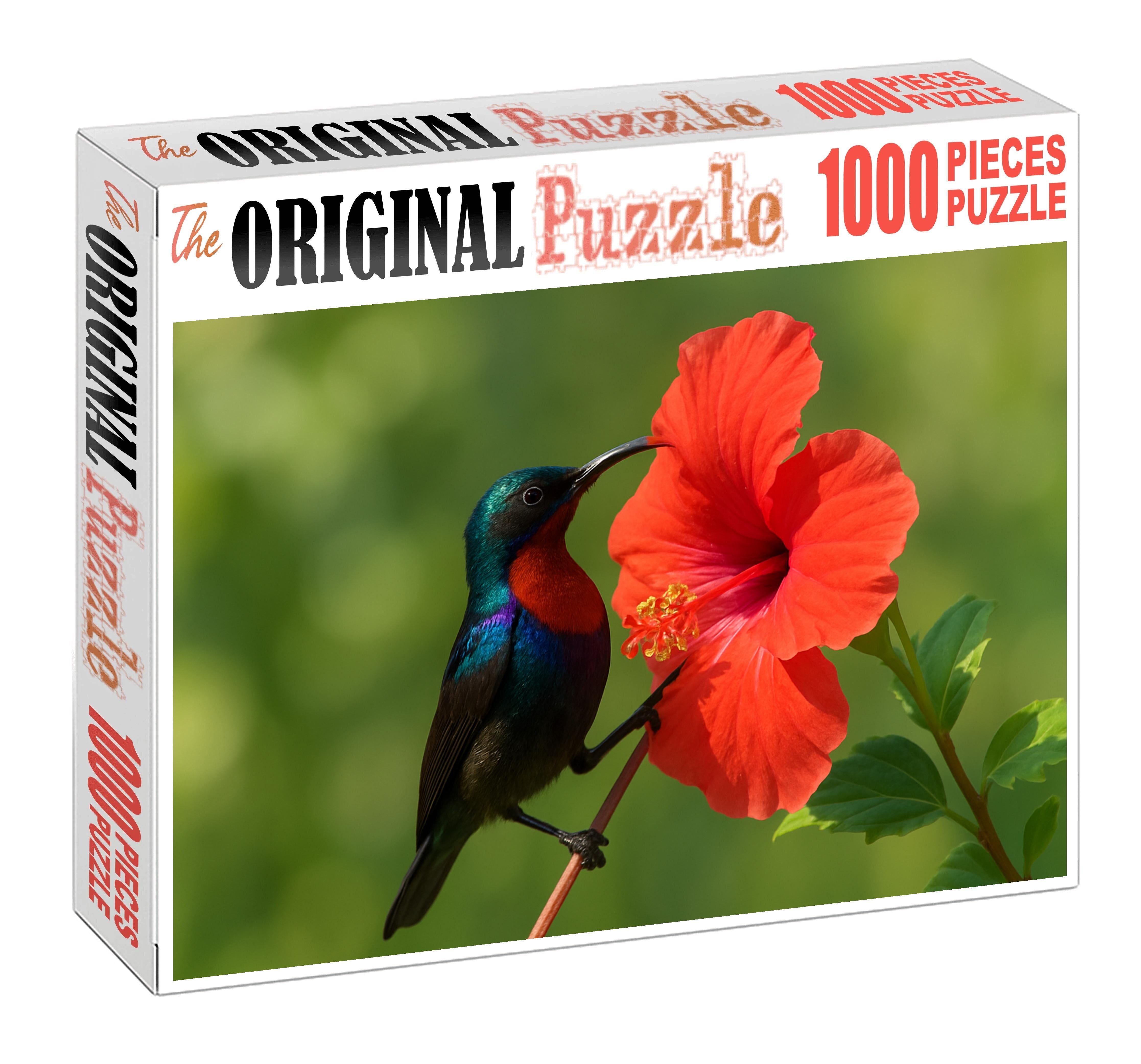 Copper-throated Sunbird Jewel Of The Blossoms Premium Puzzle Pieces