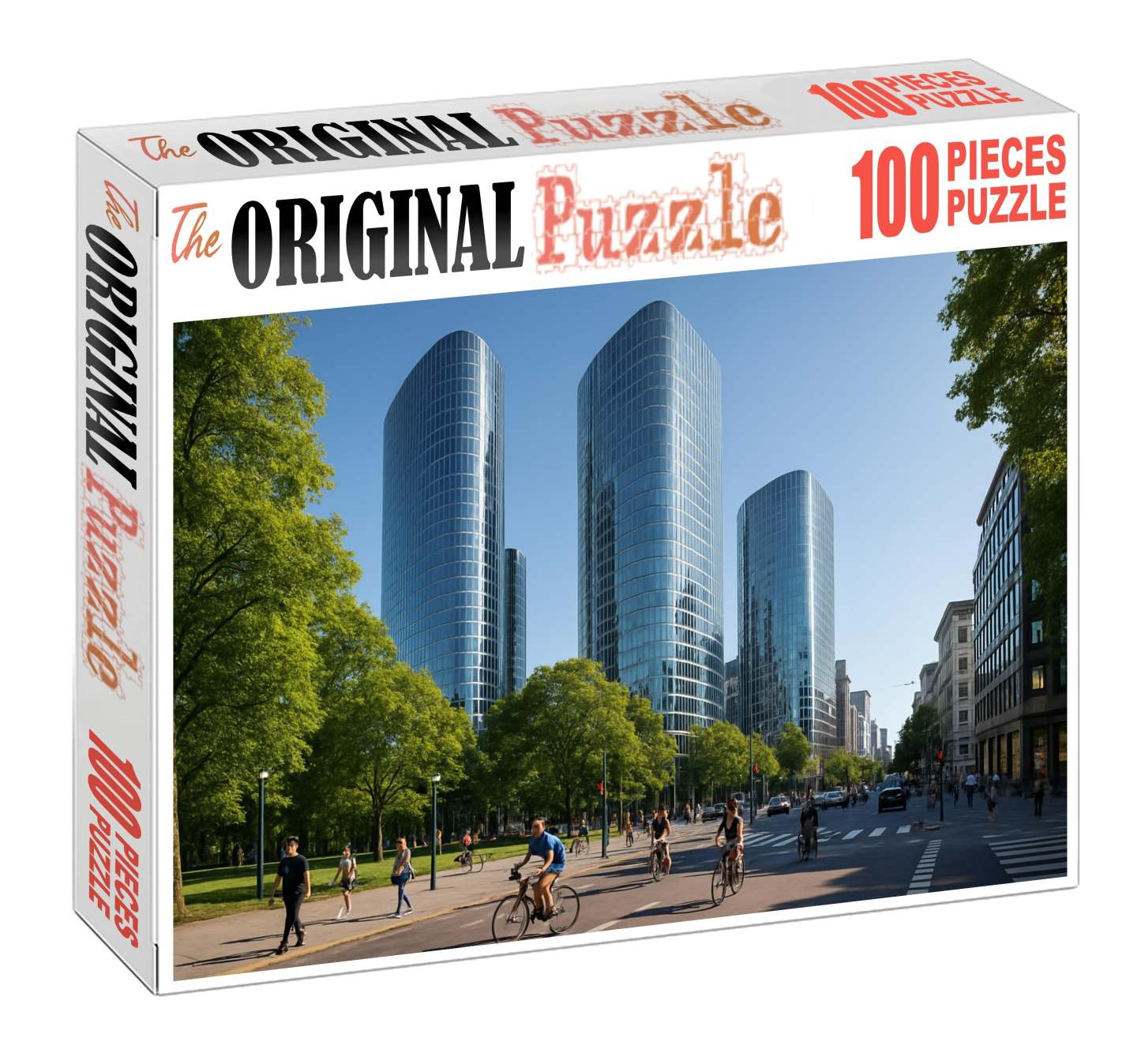 Amsterdam Zuidas Skyline The Netherlands Leading Business District With Contemporary Glass Towers Puzzle For Kids