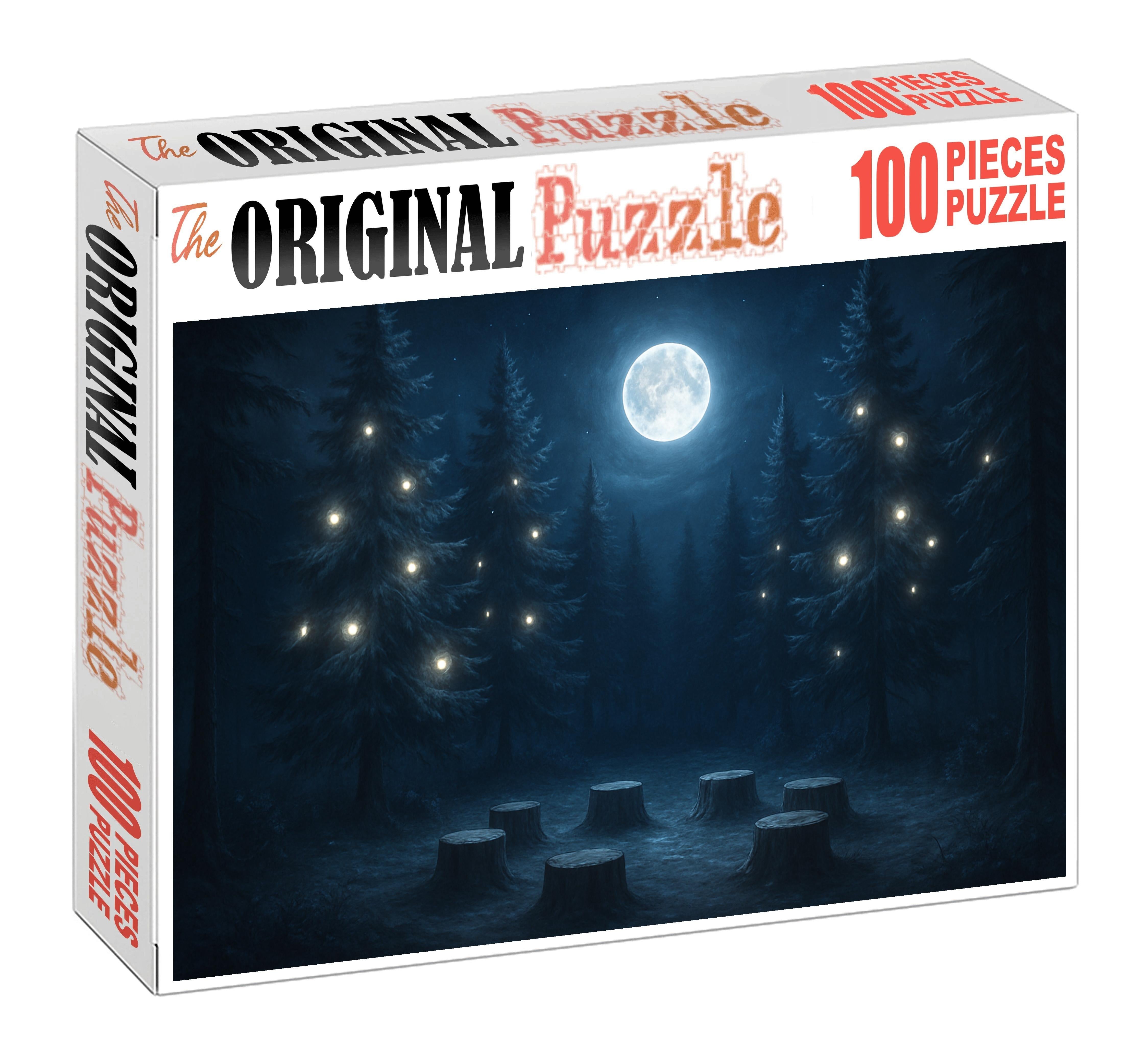 Moonlit Evergreen Retreat Puzzle For Adults