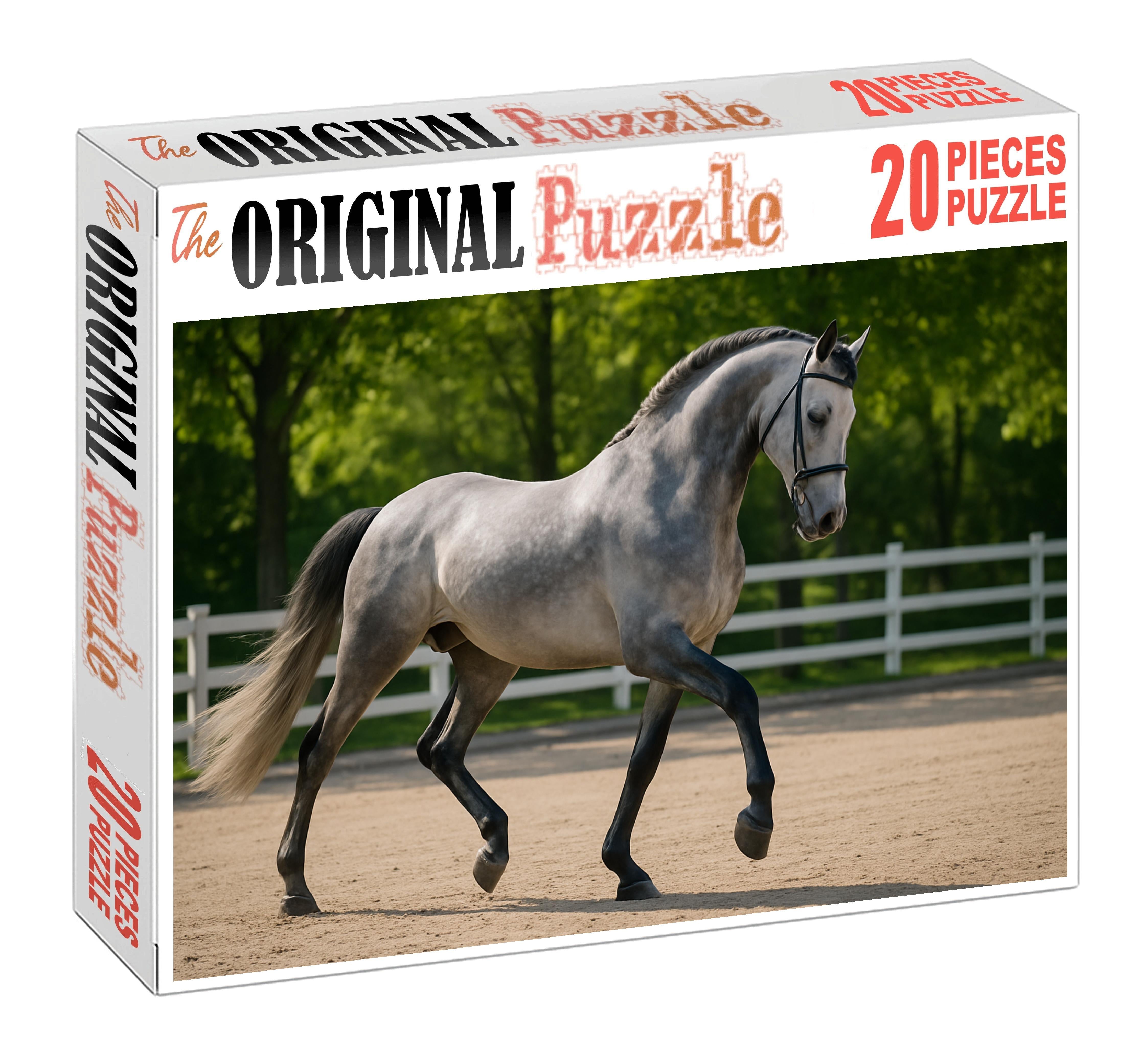 Shadowbrook Glider Sleek Gray Warmblood With Effortless Extension Mini Puzzle