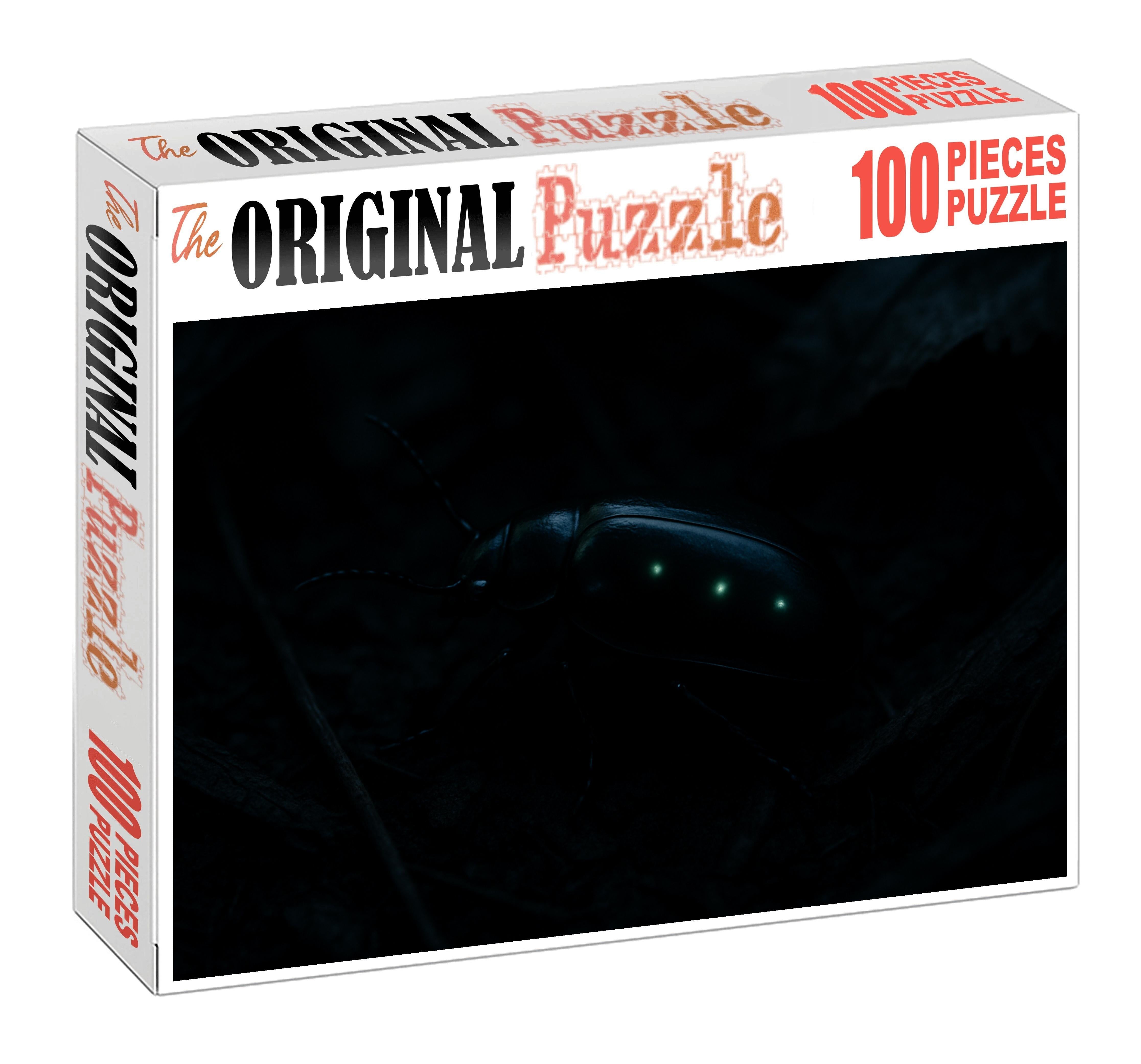Obsidian Sprawler Stealthy Nocturnal Insect With Matte Black Armor Mini Puzzle