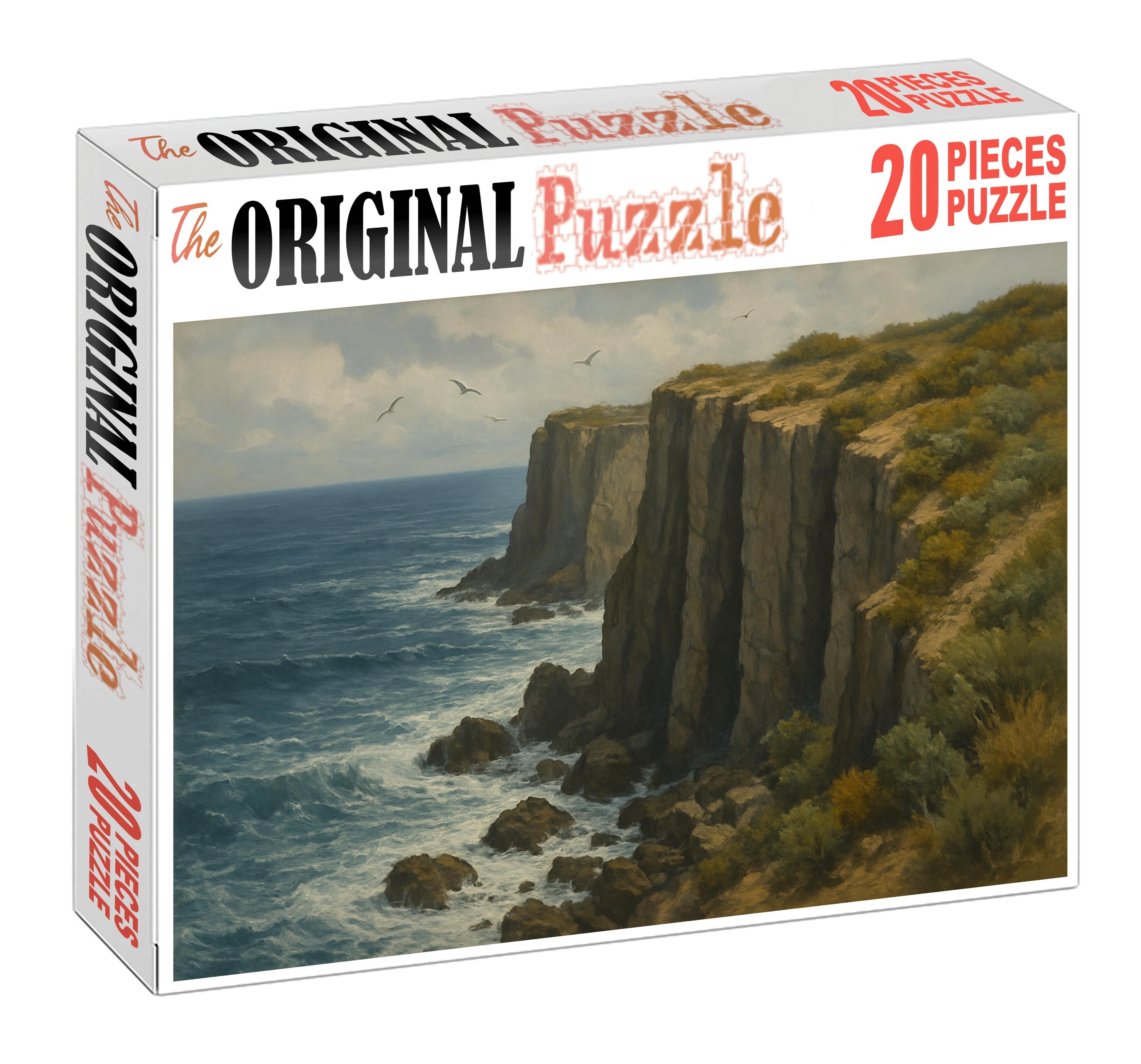 Windward Bluff Dramatic Coastal Cliffs And Ocean Spray Easy Puzzles