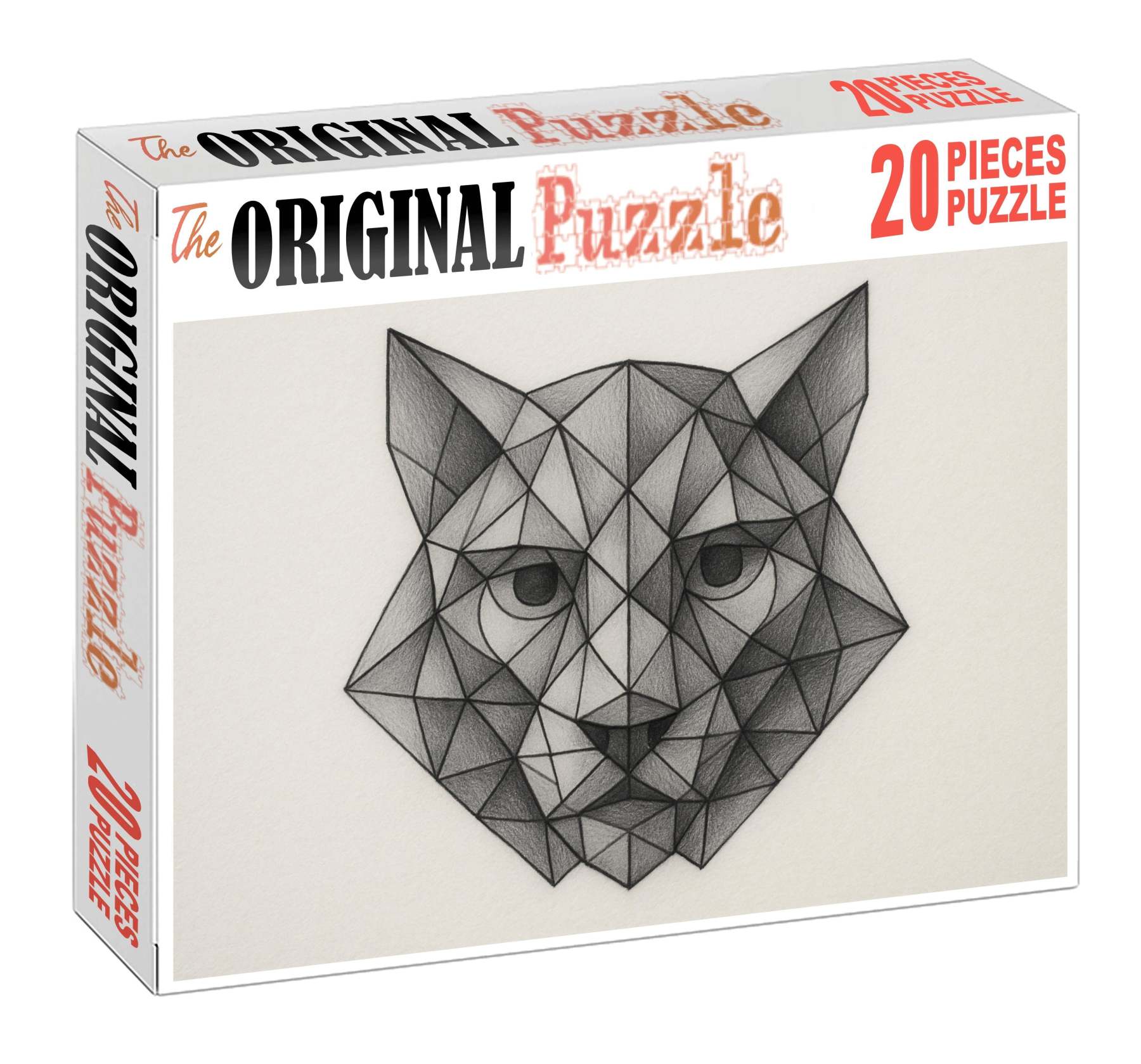 Geometric Animal Portrait Stylized Pencil And Ink Hybrid Illustration Large Format Puzzle