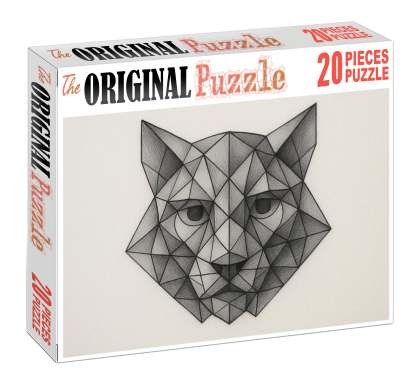 Geometric Animal Portrait Stylized Pencil And Ink Hybrid Illustration Large Format Puzzle
