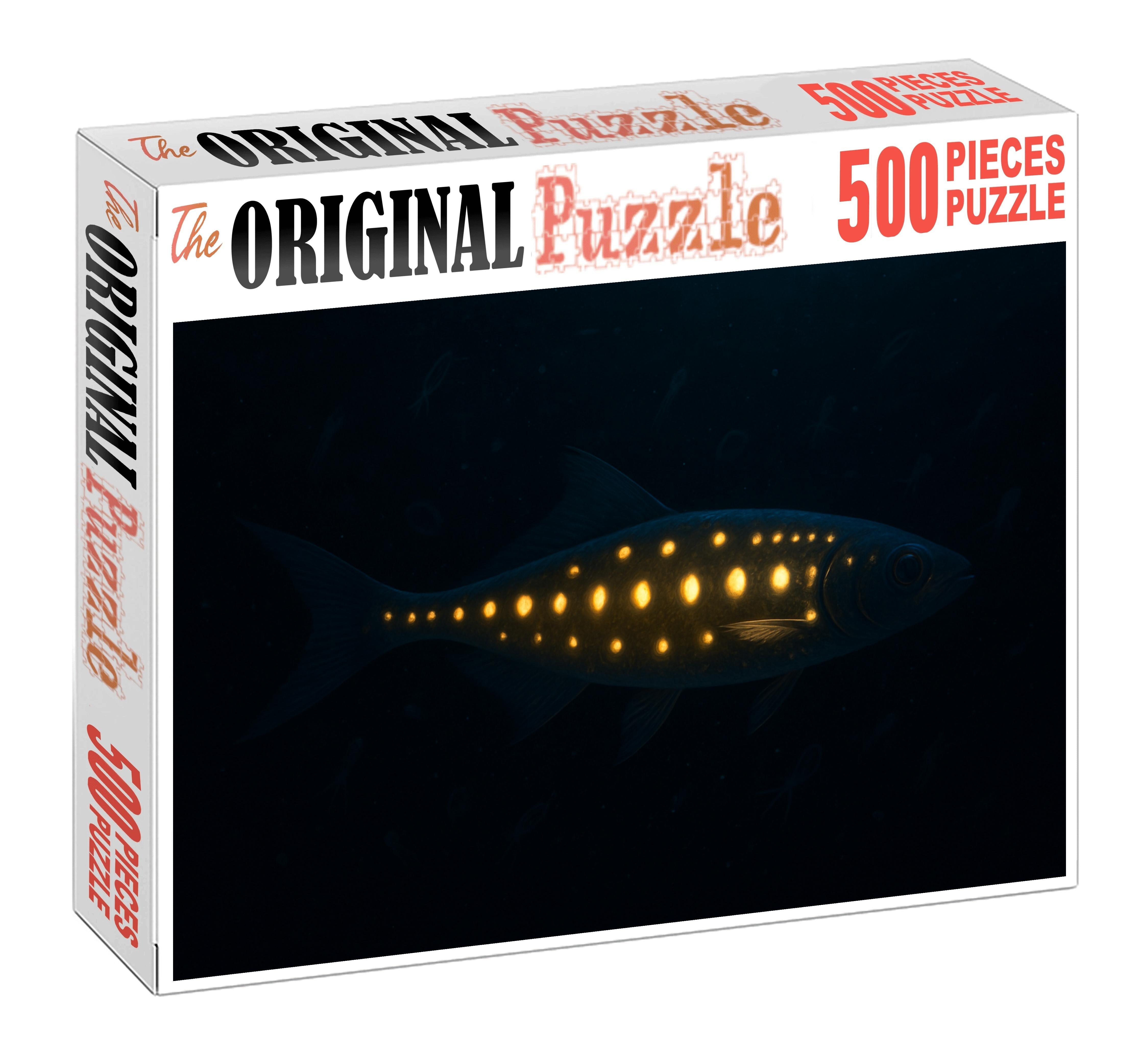 Golden Lanternfish Deep-water Dweller With Bioluminescent Patterns Mini Puzzle