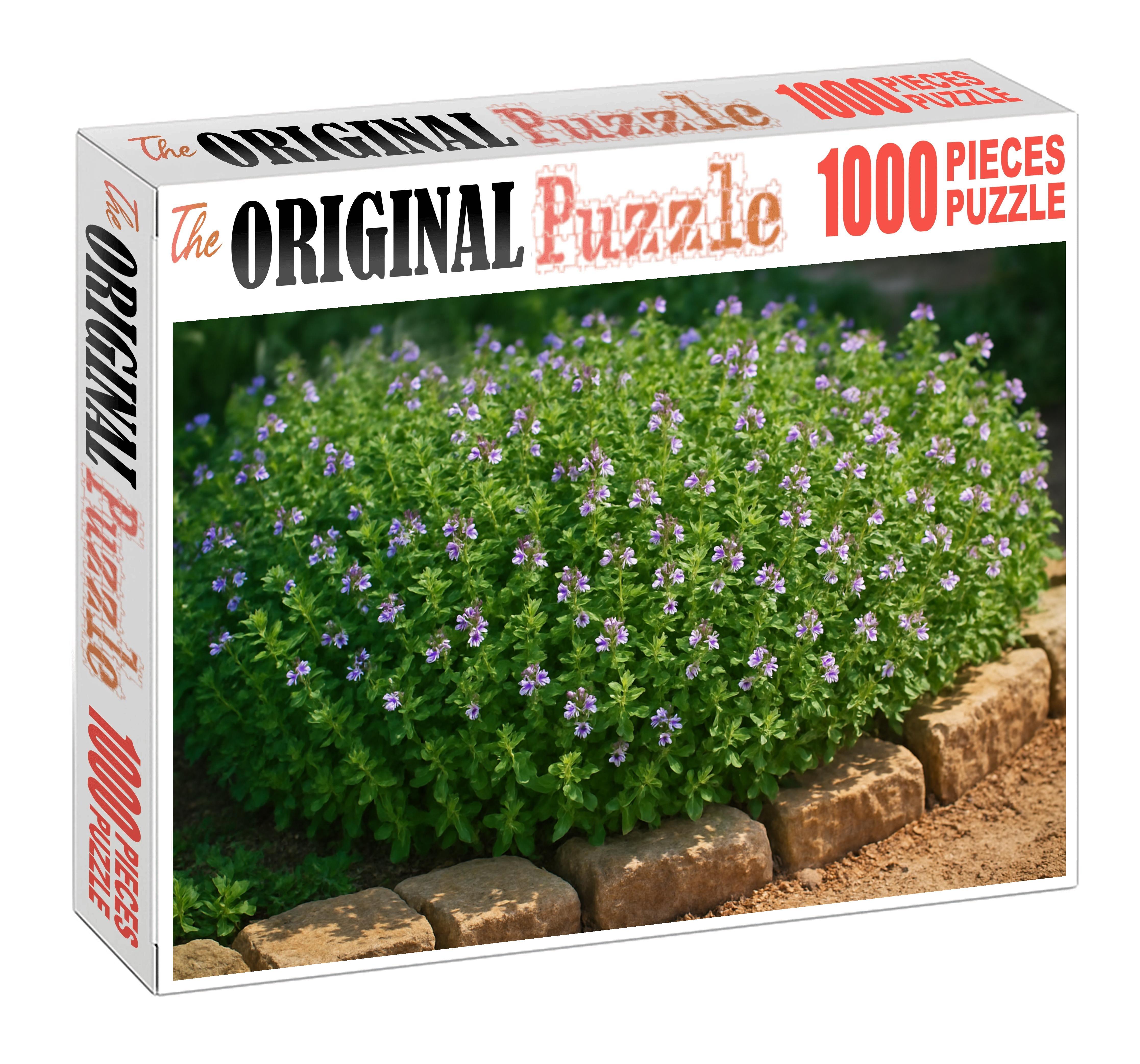 Rustic Herb Garden Bed Aromatic Greens With Blooming Highlights Family Puzzles