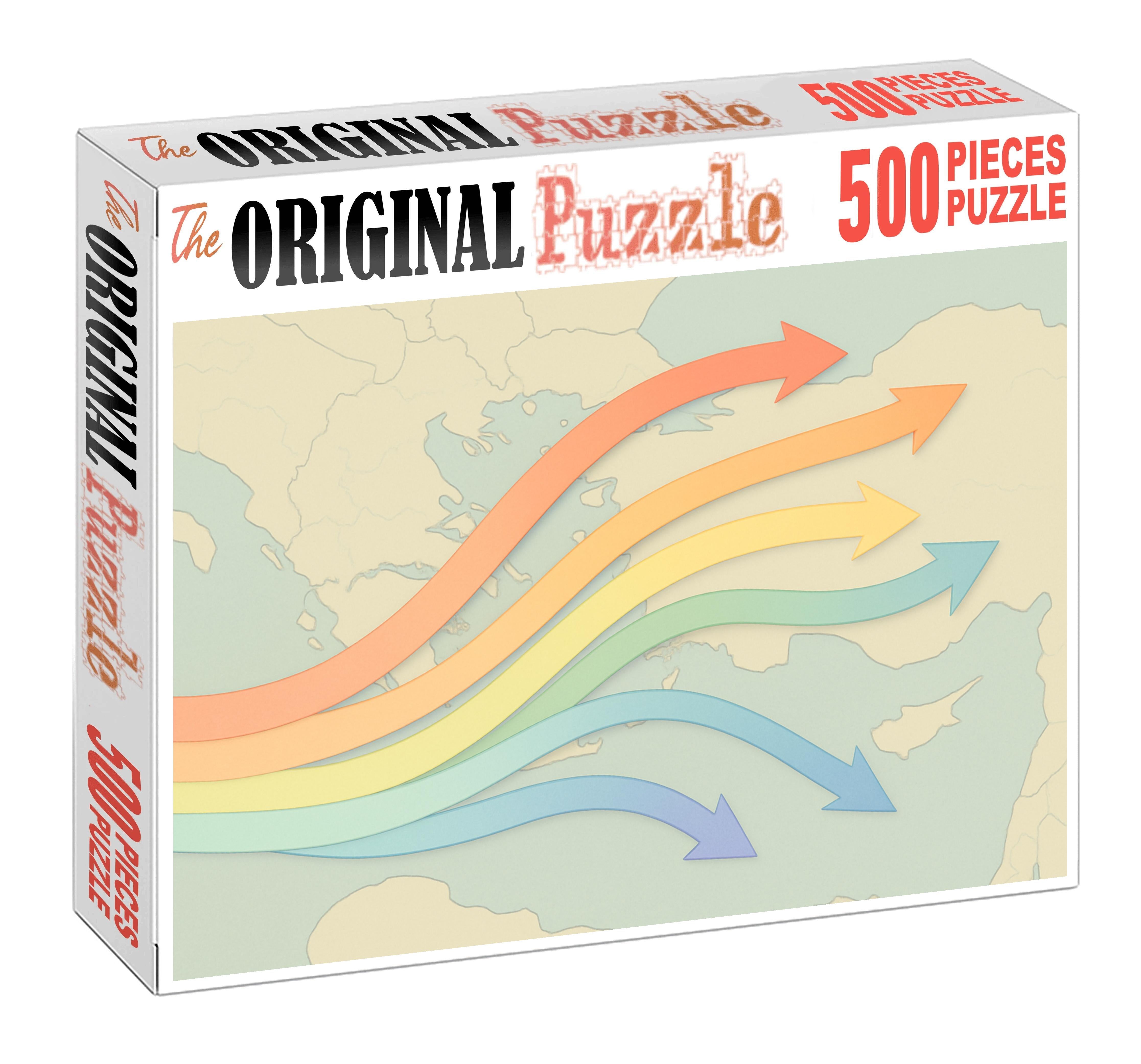 Population Movement Flow Map 500 Piece Puzzle