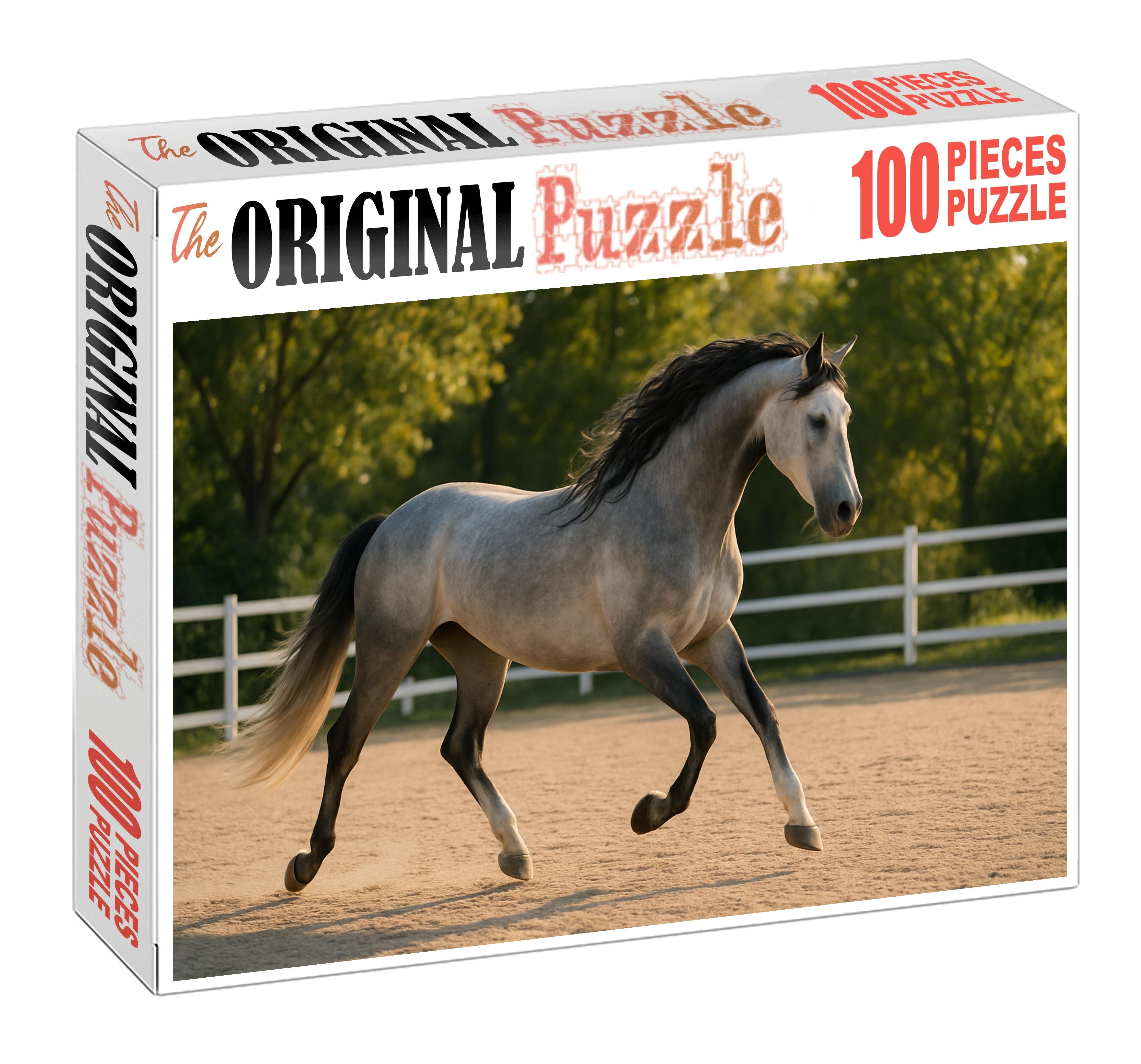 Silver Moonlight Elegant Gray Warmblood With Fluid Movement And Calm Temperament Easy Puzzles