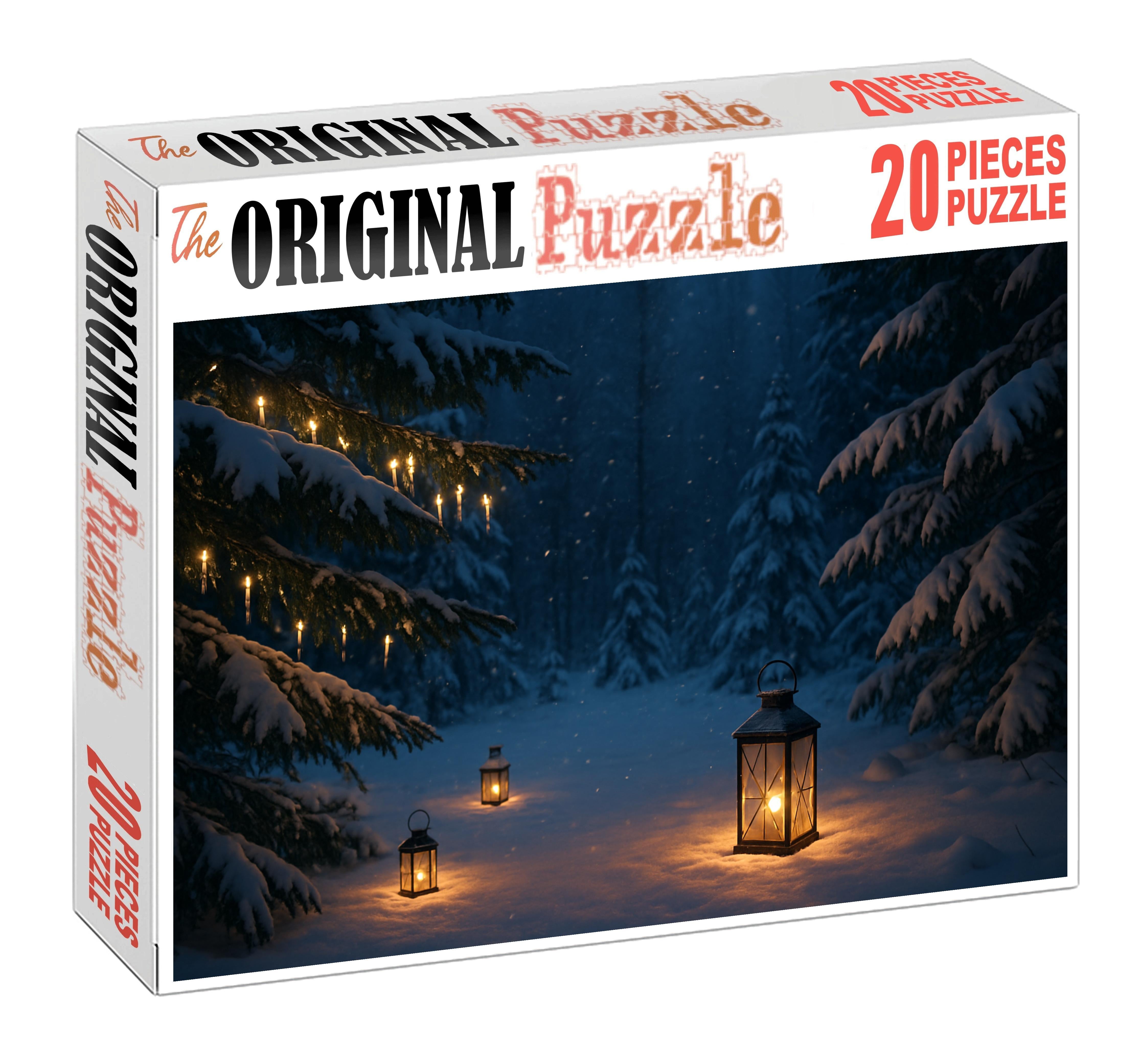 Twilight Snowfall Sanctuary Large Format Puzzle