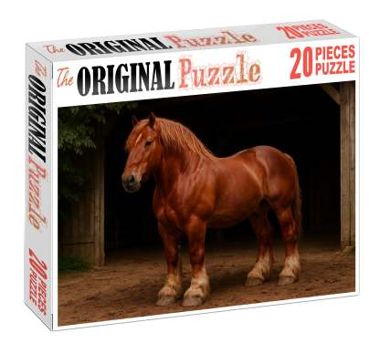 Willow Creek Draft Gentle Giant With Glossy Chestnut Coat 500 Piece Puzzle