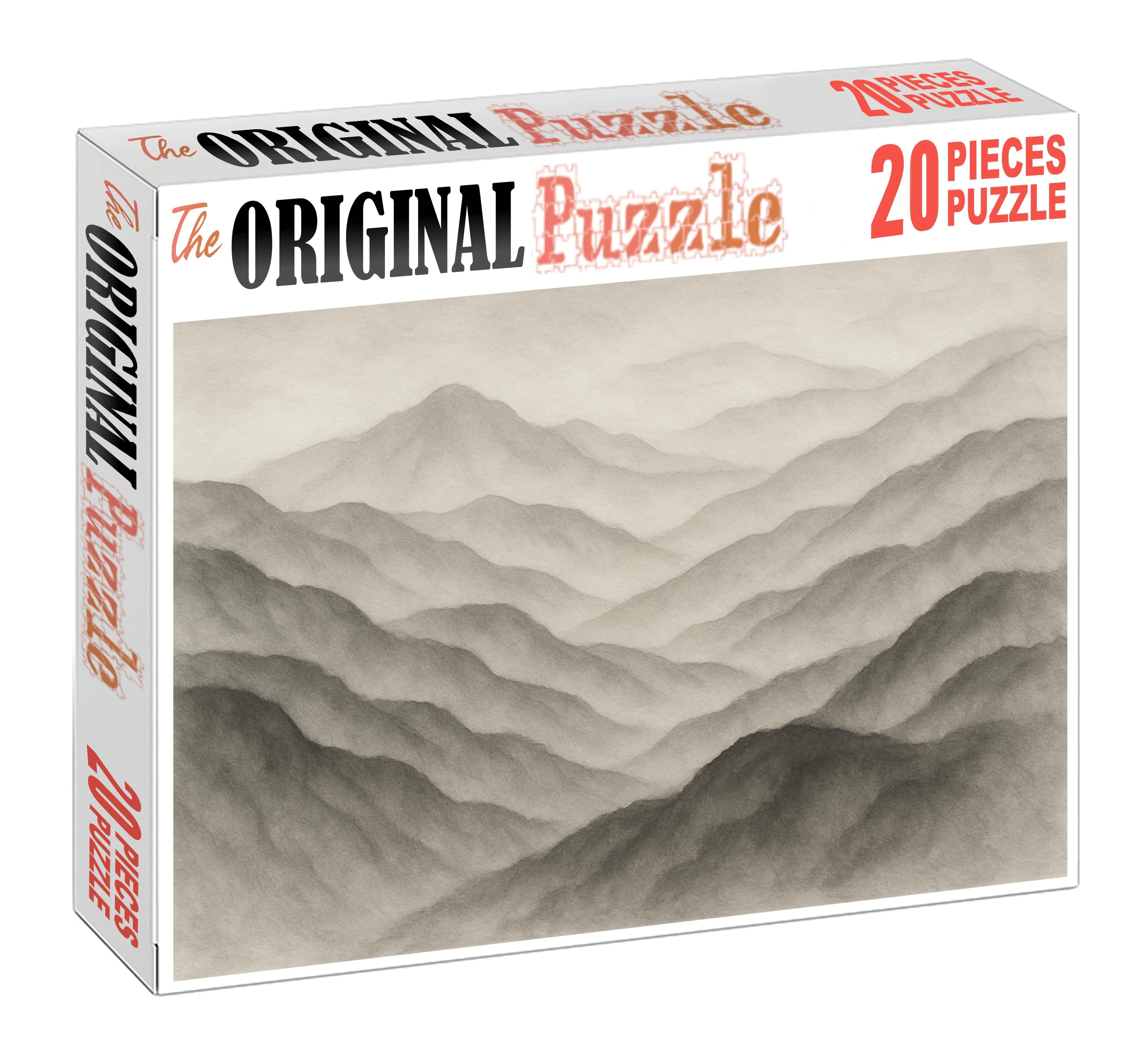 Topographic Ink Wash Map 500 Piece Puzzle