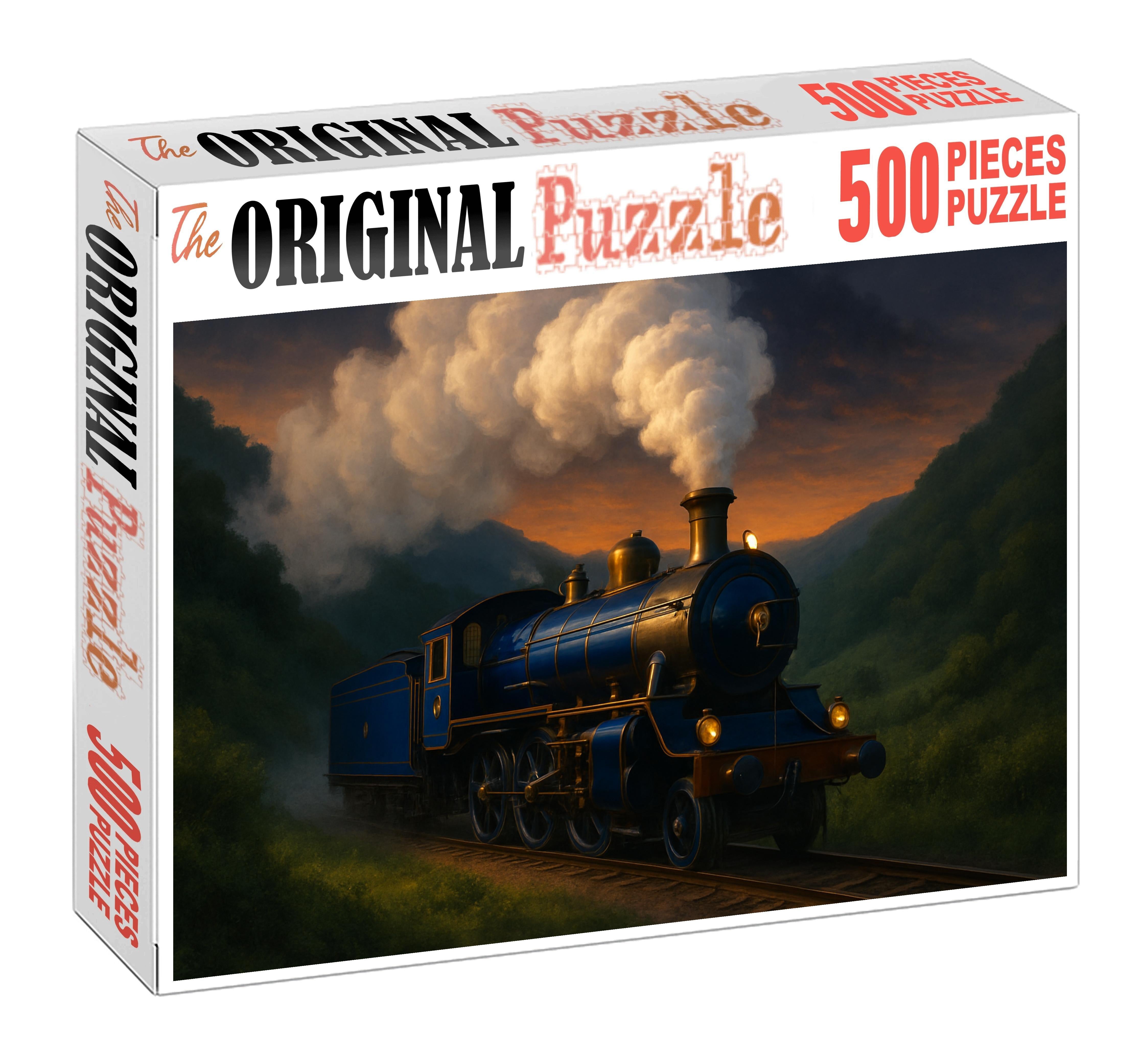 Cobalt Thunder Steam Engine Large Format Puzzle