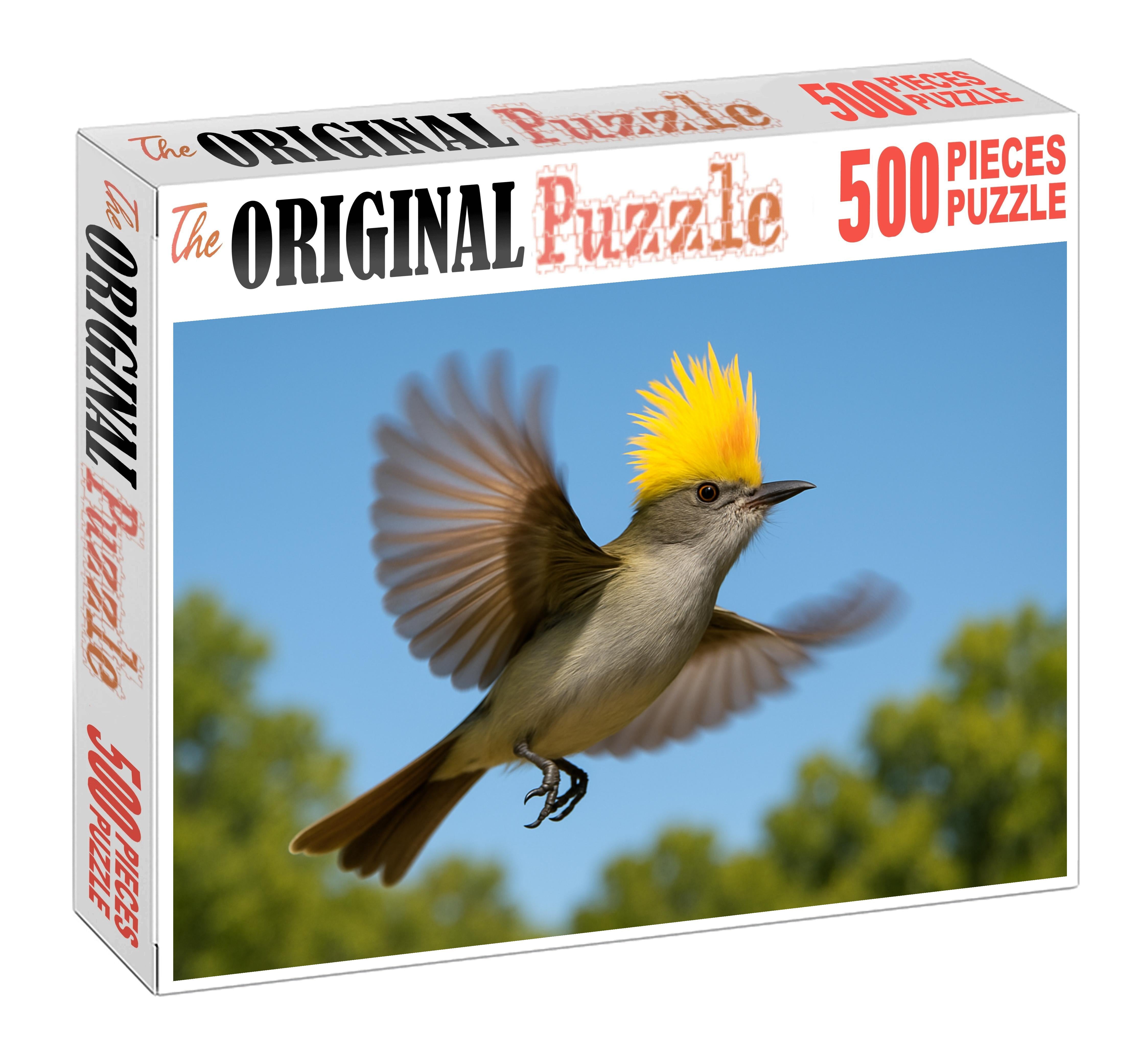 Silver-crested Flycatcher Skyward Acrobat Premium Puzzle Pieces