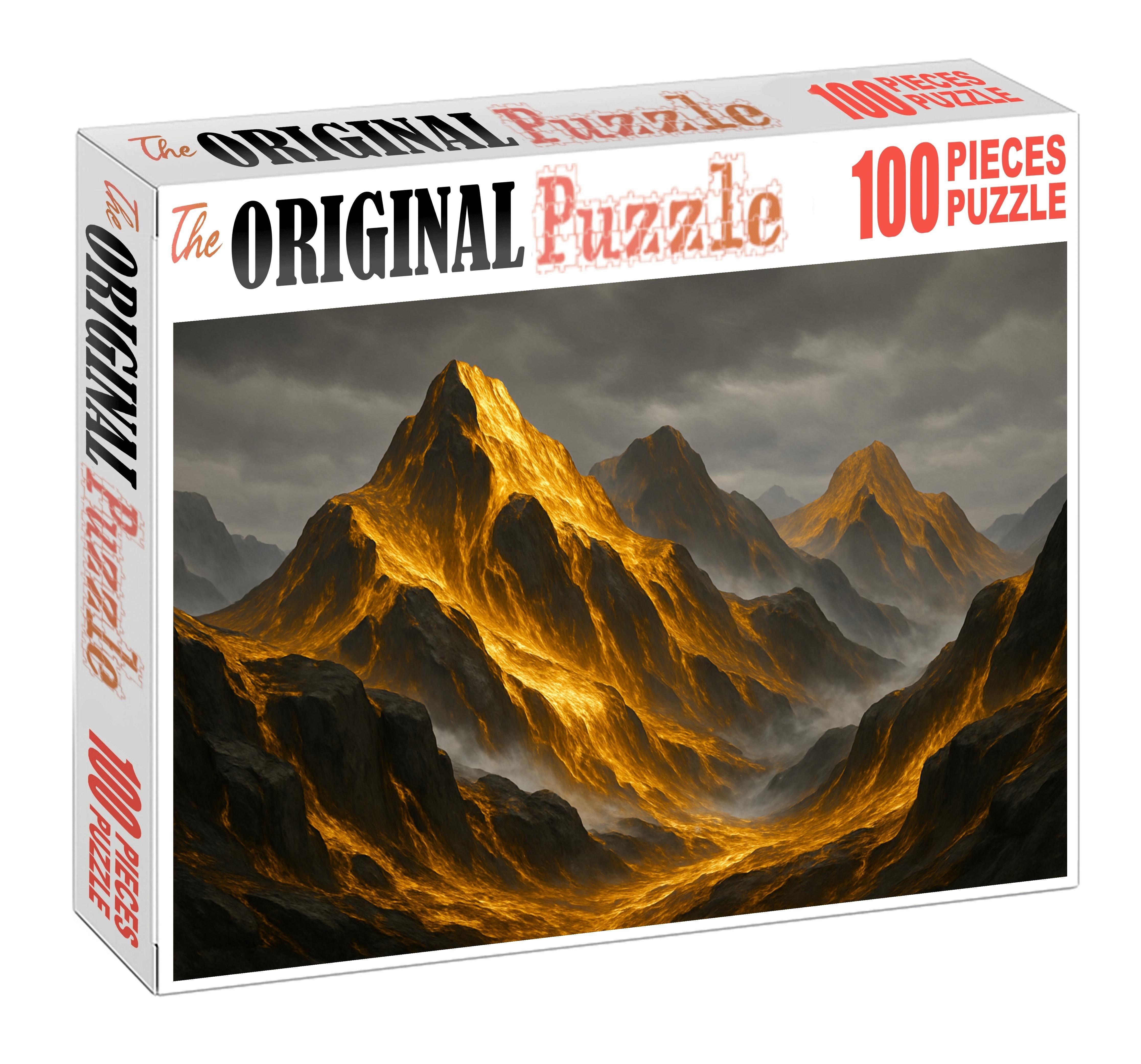 Whispering Mountains Draped In Liquid Gold 1000 Piece Puzzle
