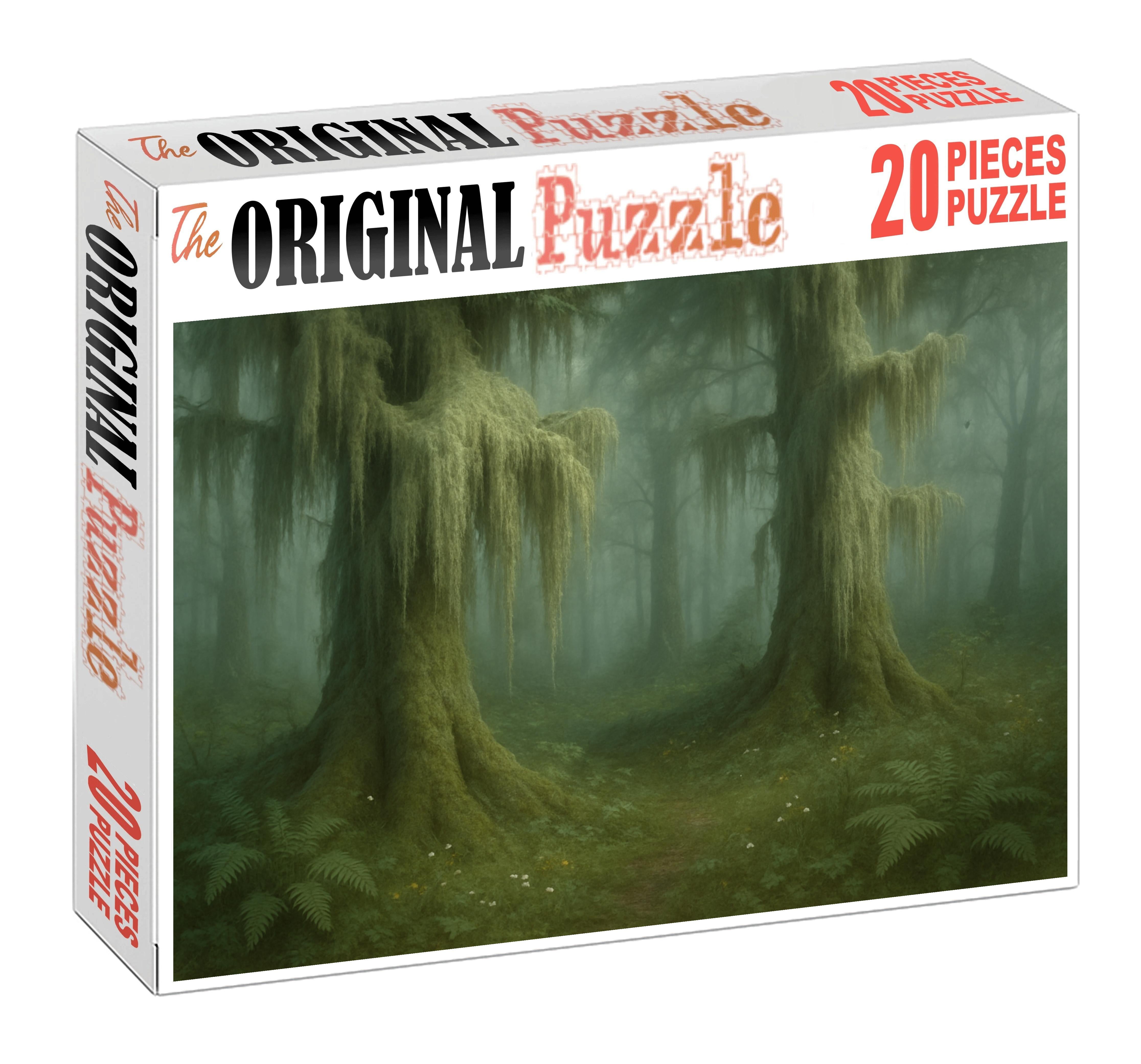 Silver Mosswood Veil Unique Puzzle Design