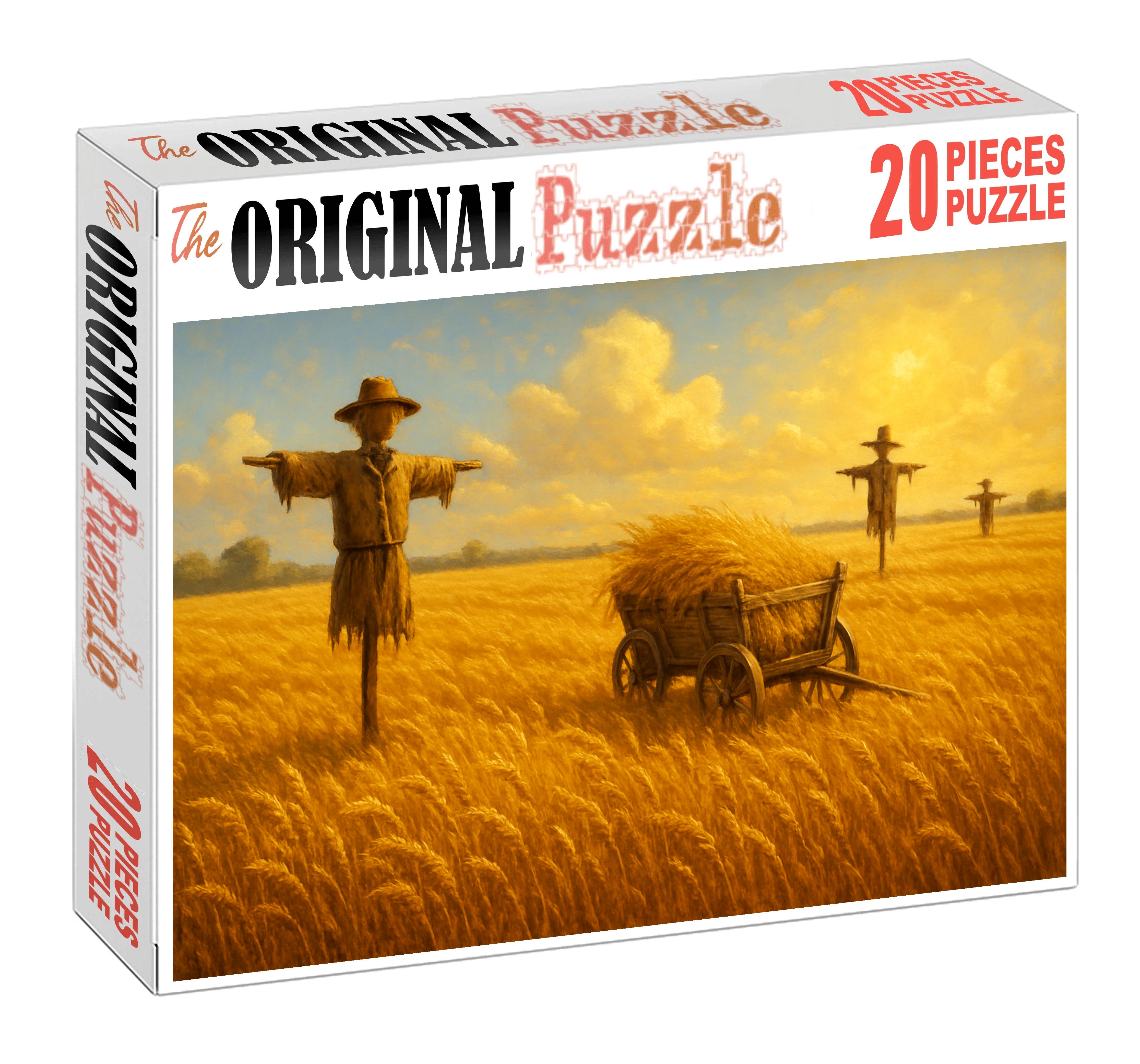 Golden Wheat Breeze Sunlit Fields And Rustic Farm Accents 100 Piece Puzzle