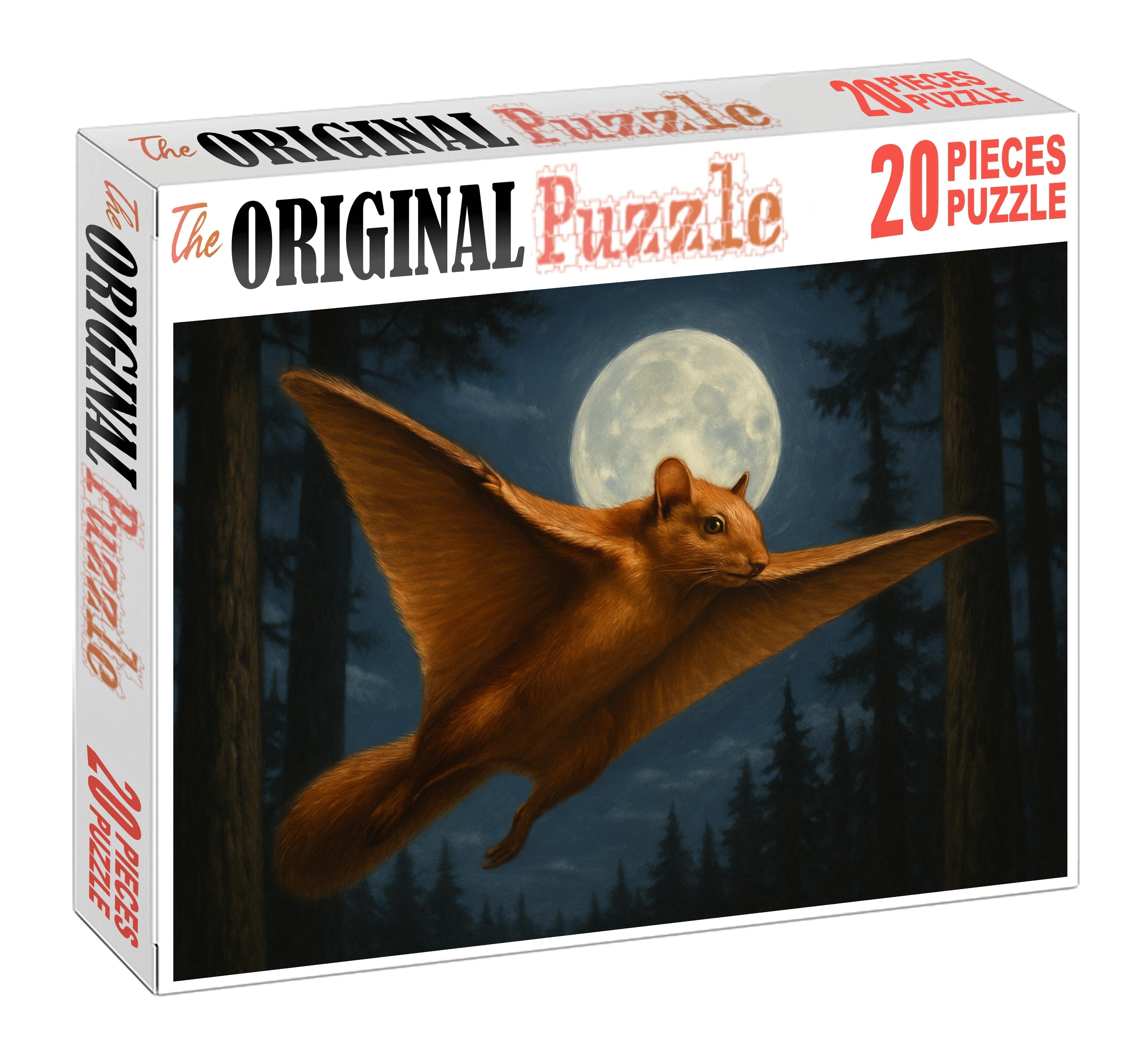 Copperback Glider Nocturnal Mammal With Membranous Wings Large Format Puzzle